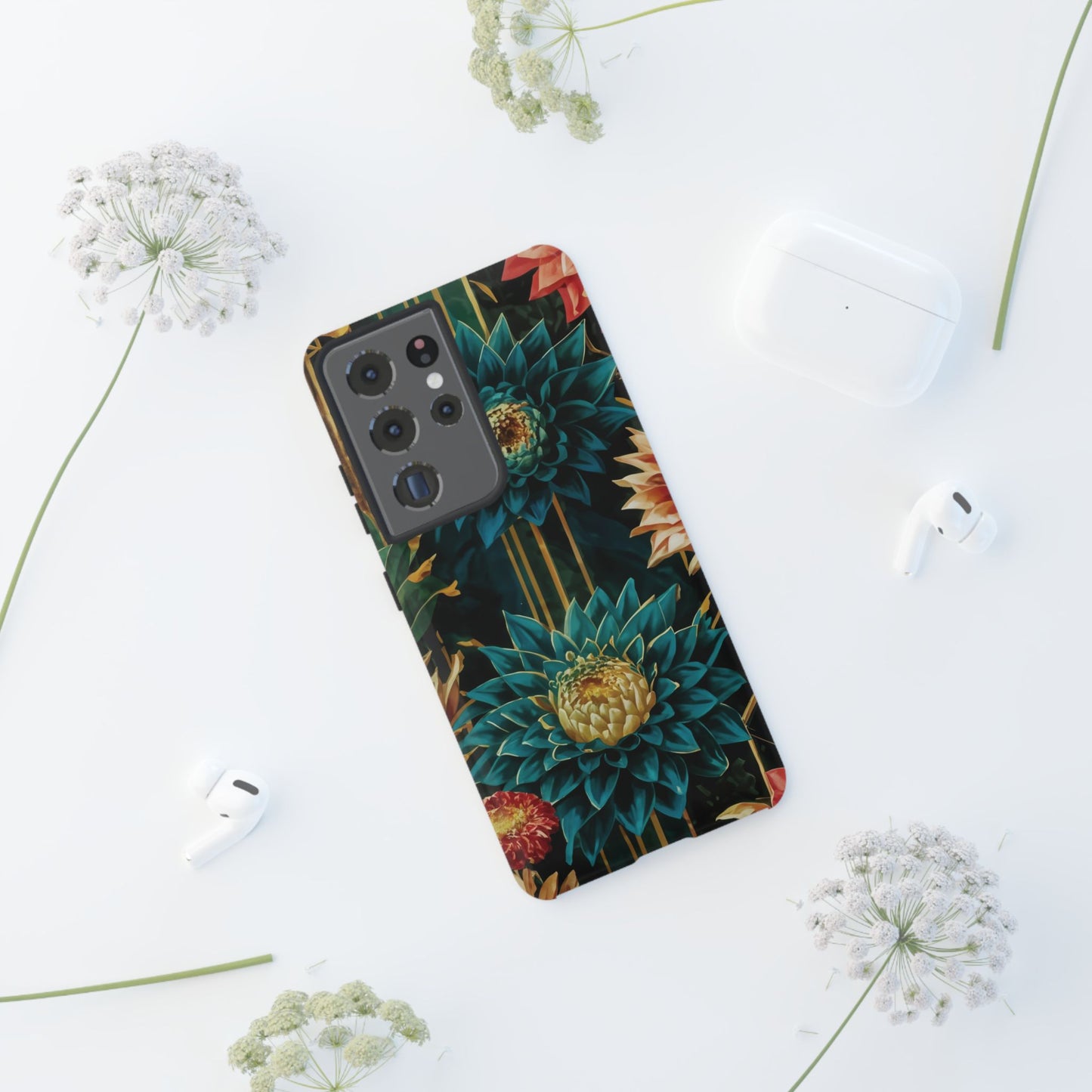 Bold Bloom Garden Tough Phone Case – Dramatic Florals for Statement-Makers