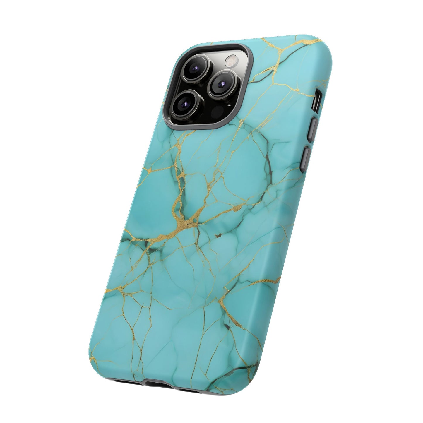 Teal Marble Tough Phone Case