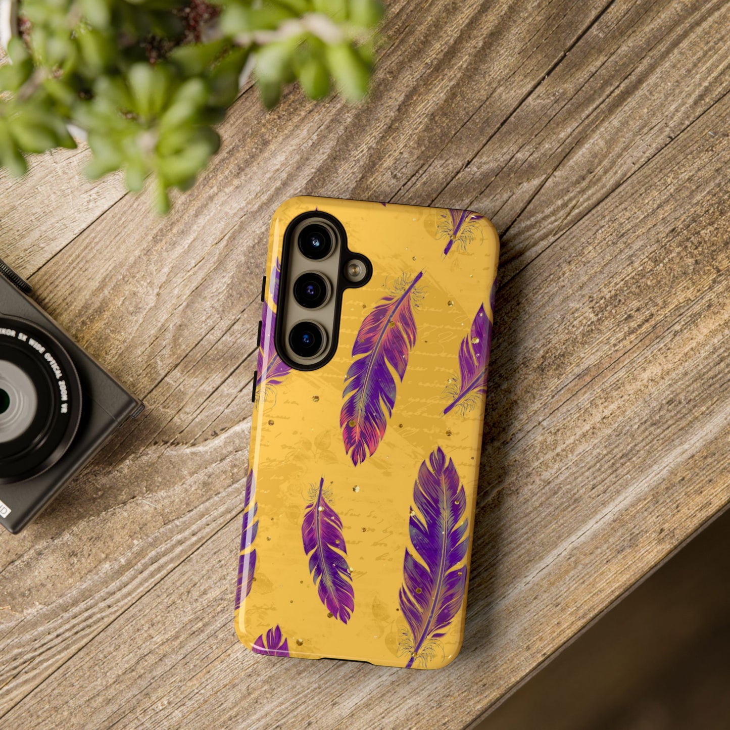 Purple Feathers - Tough Phone Case