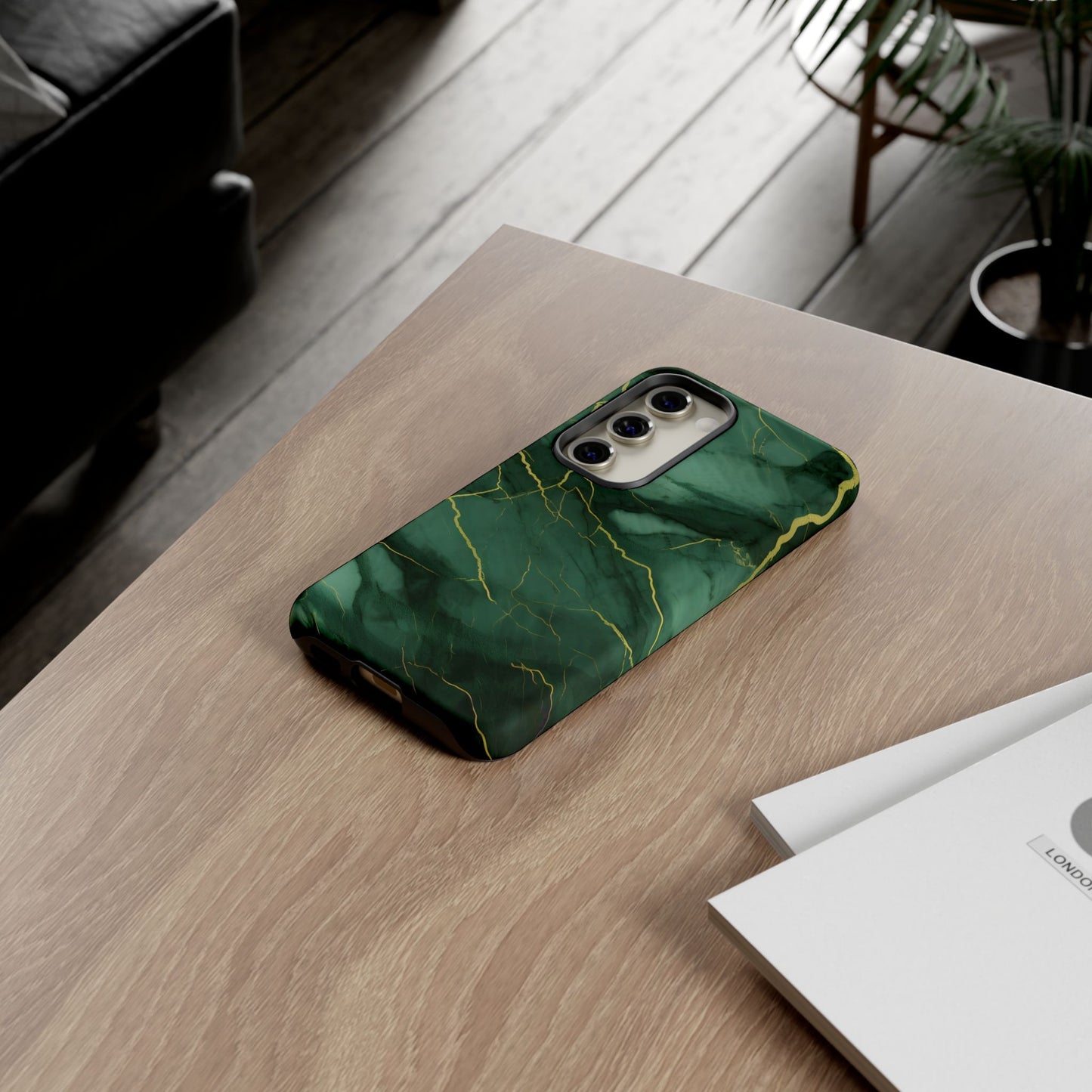Hunter Green Marble - Tough Phone Case