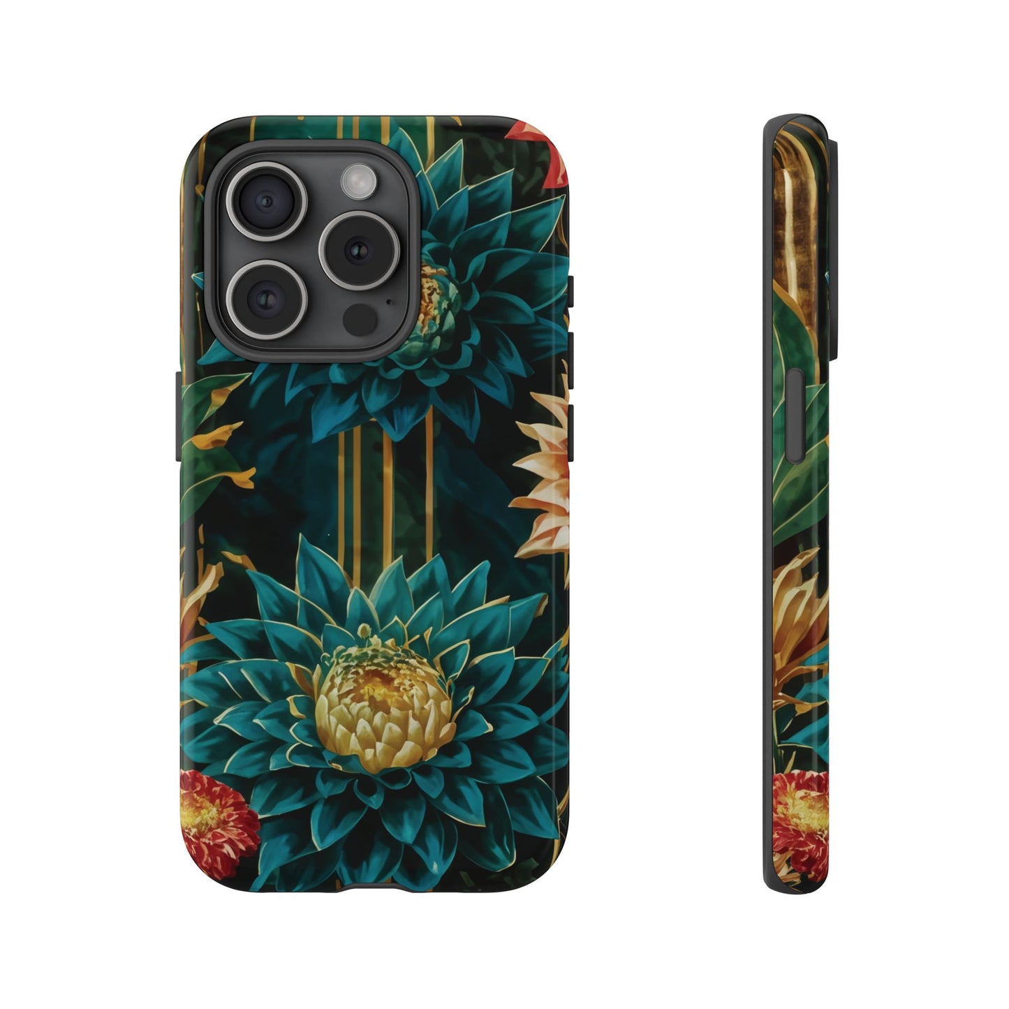 Bold Bloom Garden Tough Phone Case – Dramatic Florals for Statement-Makers