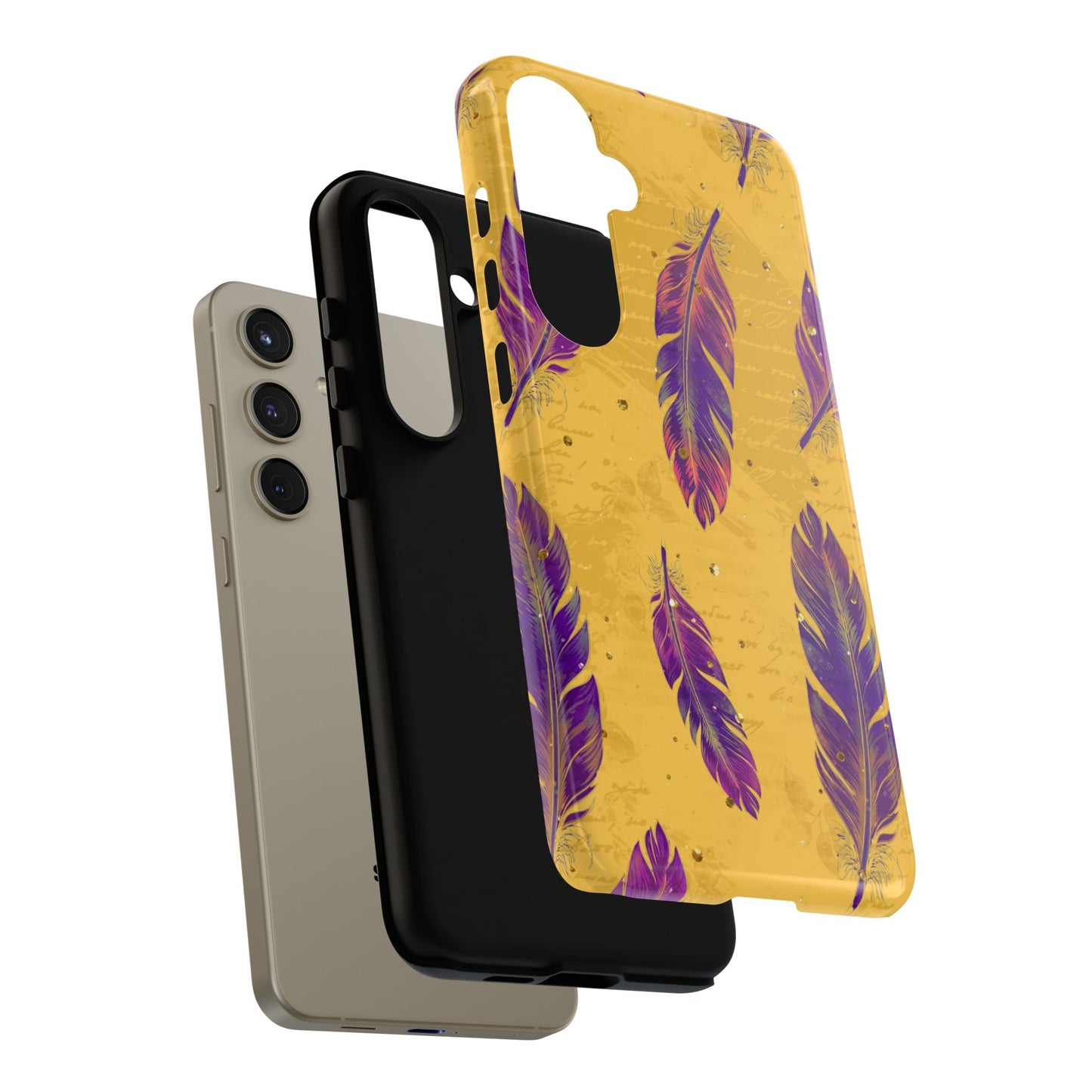 Purple Feathers - Tough Phone Case