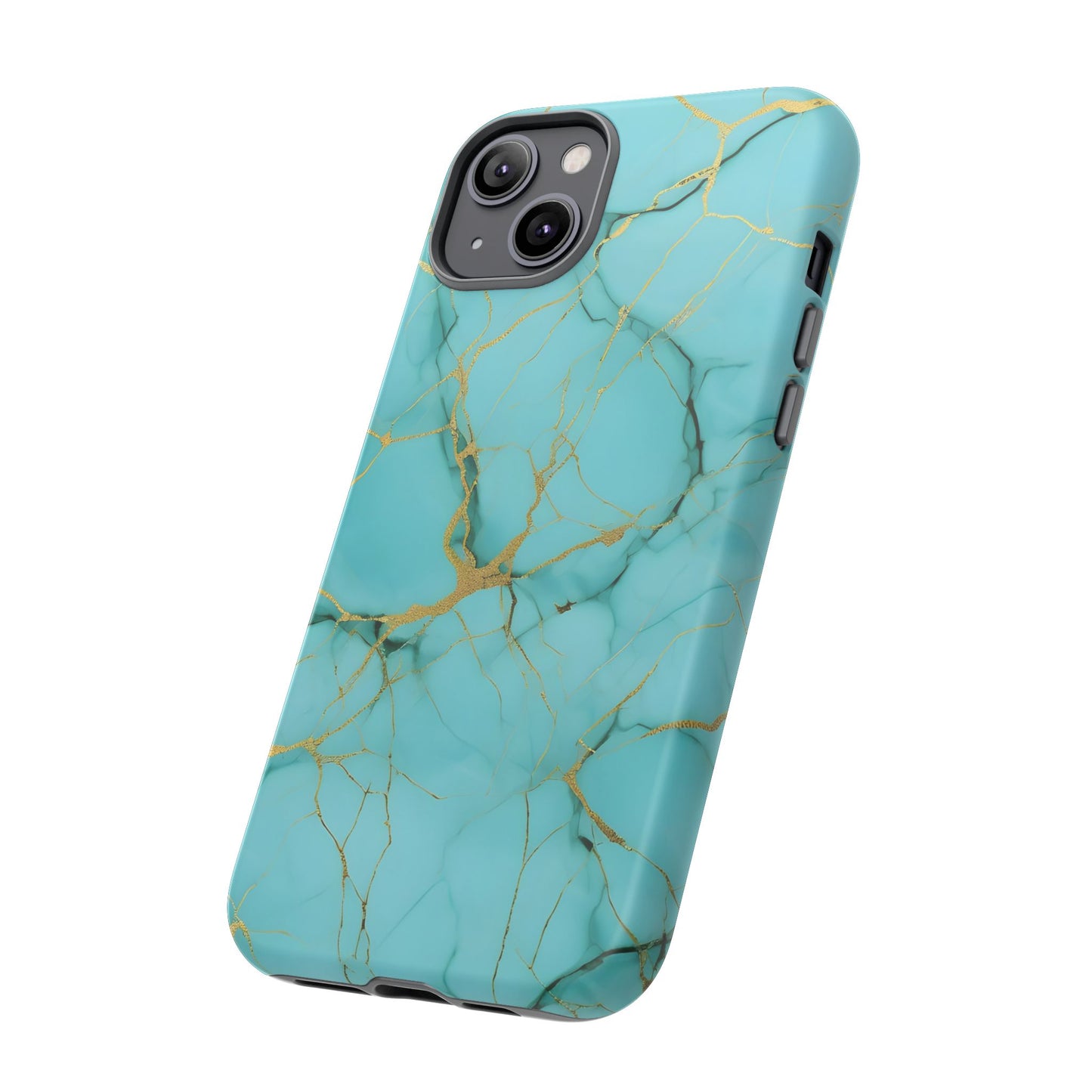 Teal Marble Tough Phone Case