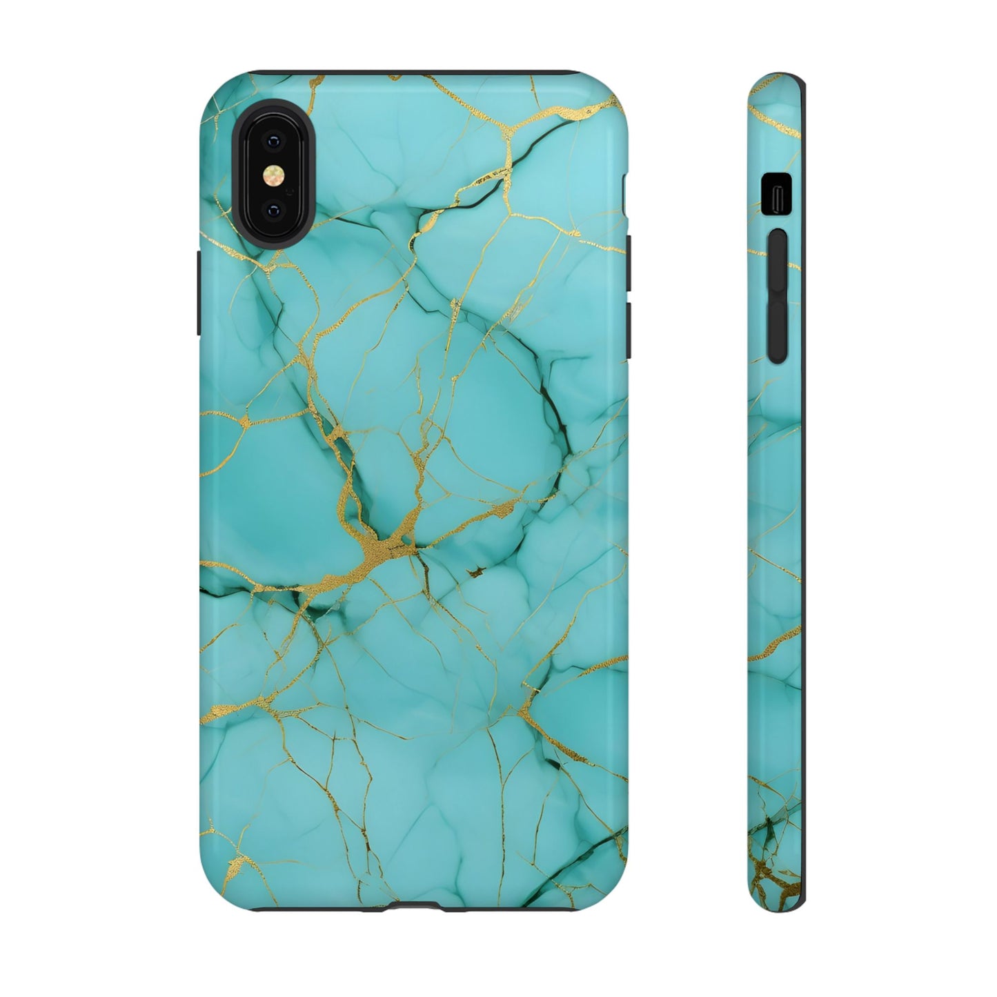 Teal Marble Tough Phone Case