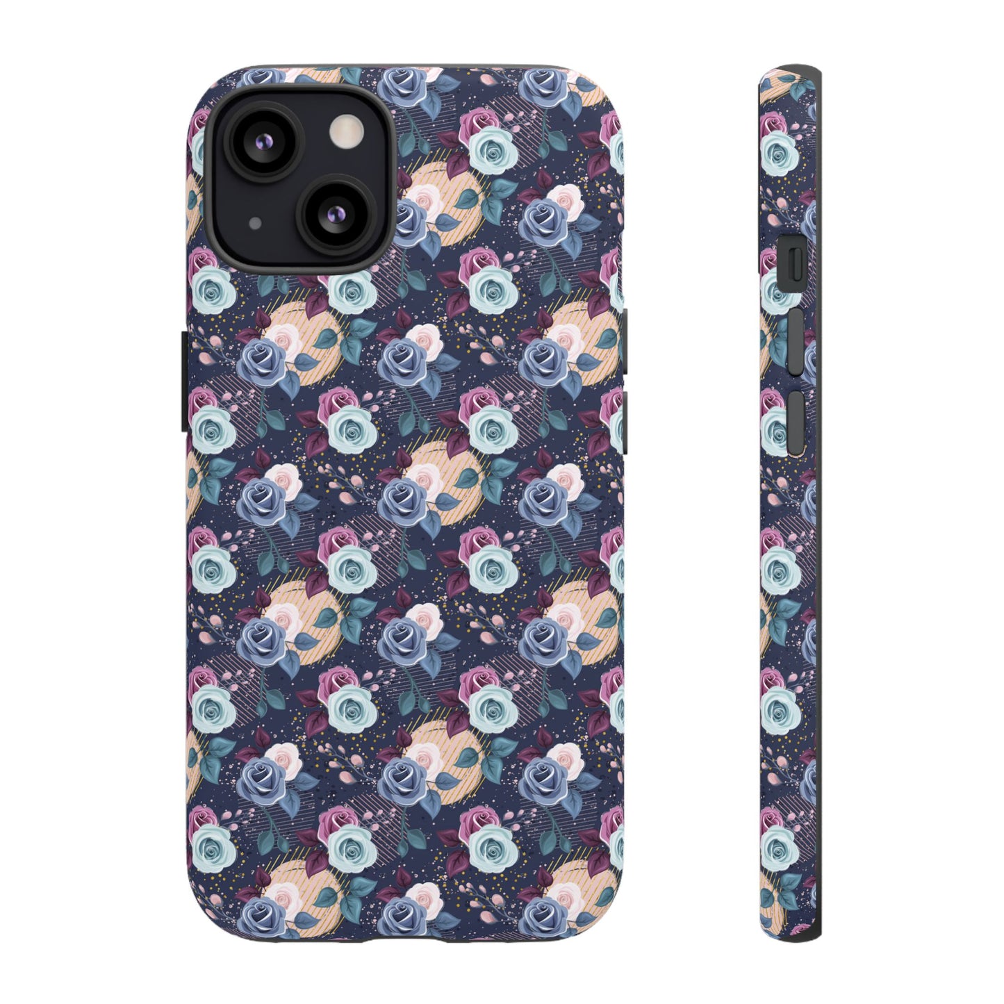 Navy & Pink Florals  - Tough Phone Case