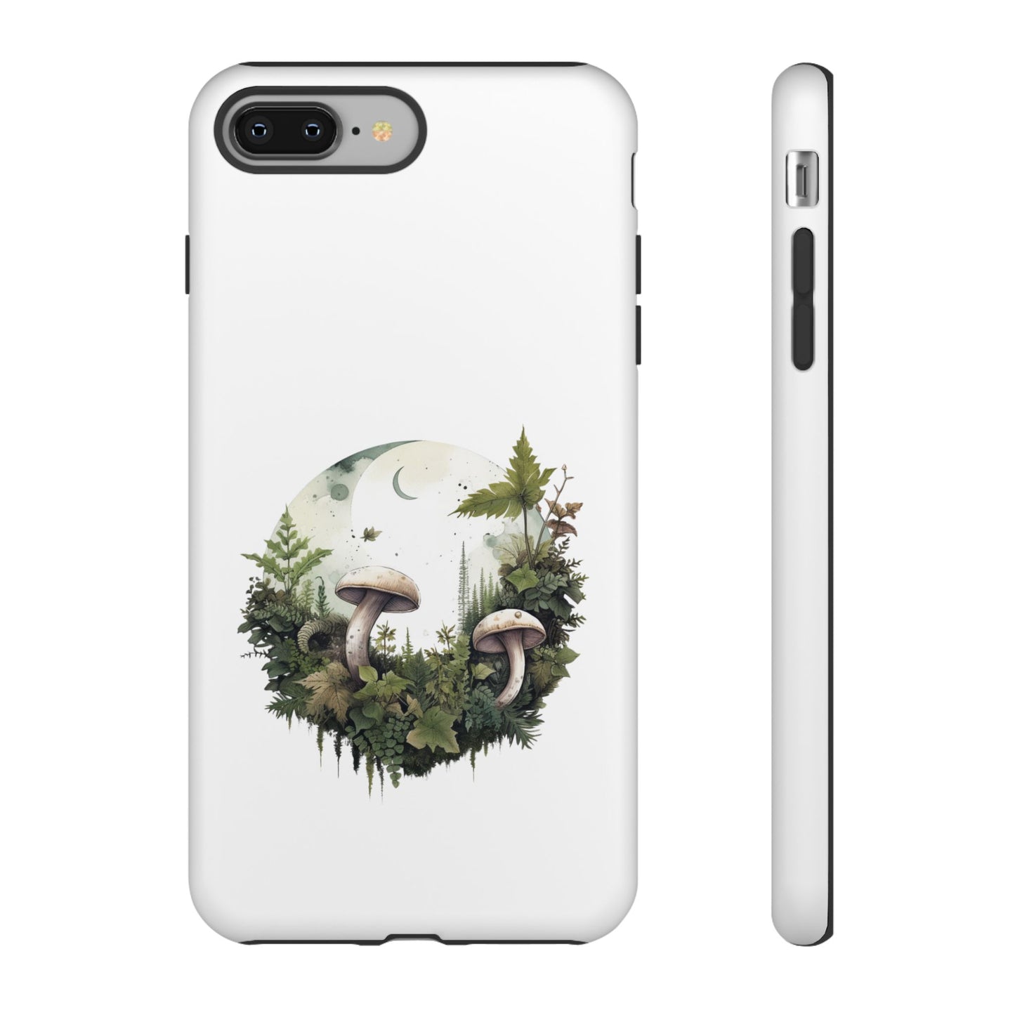 Moonlit Mushroom Tough Phone Case – Minimalist Forest Magic