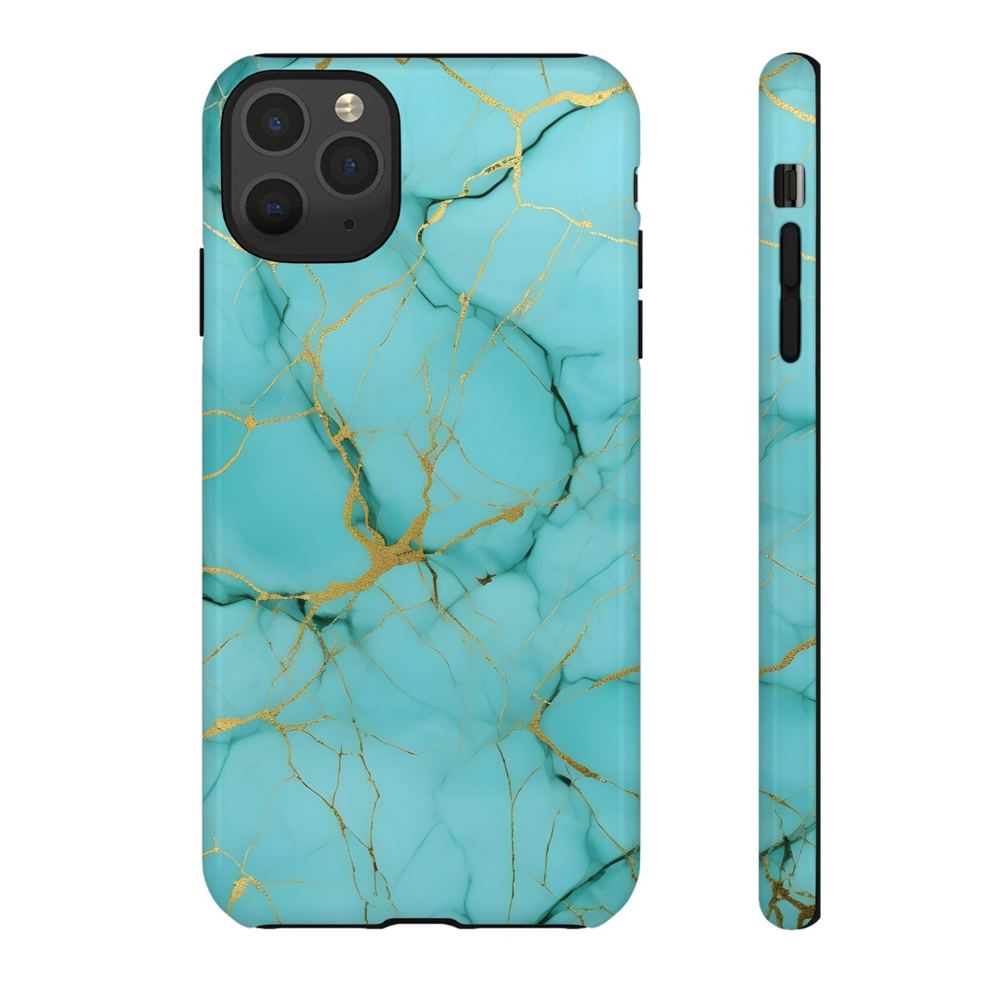 Teal Marble Tough Phone Case