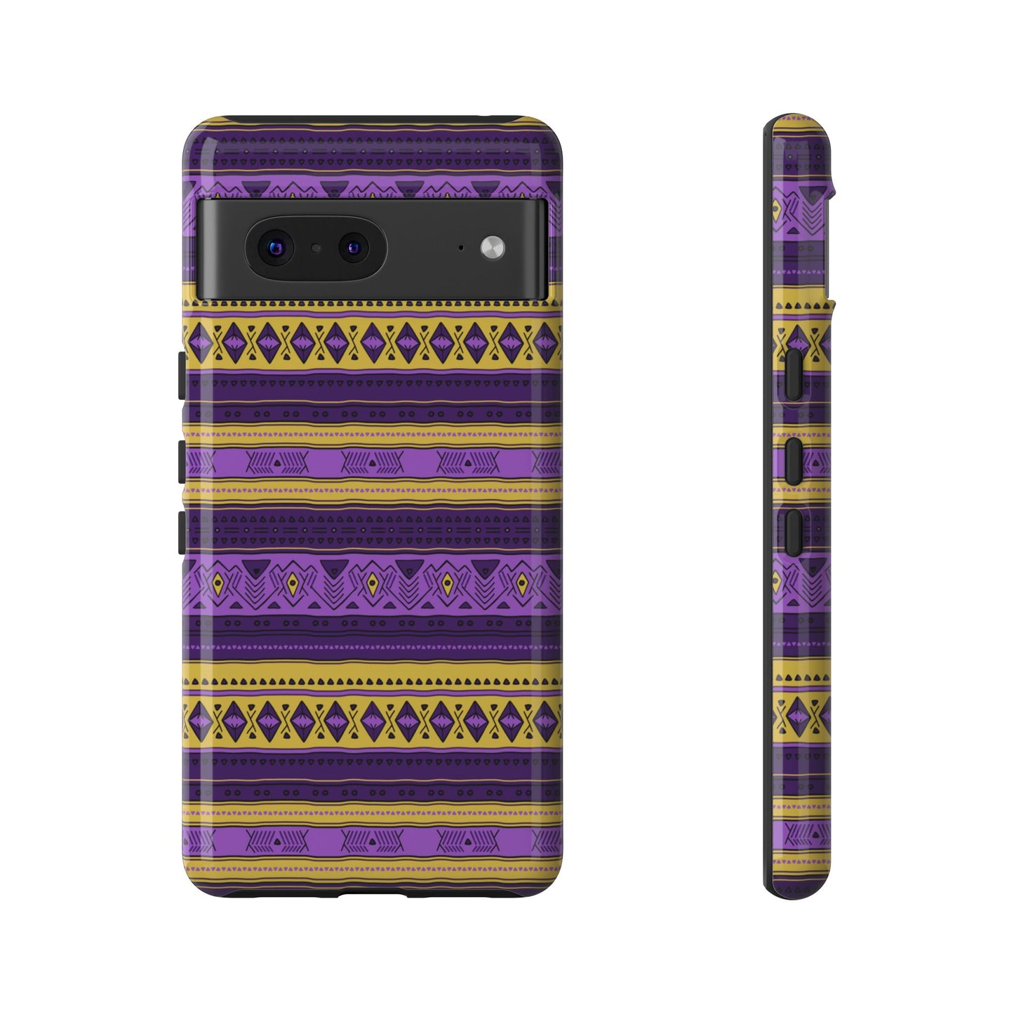 Purple & Yellow Stripes - Tough Phone Case