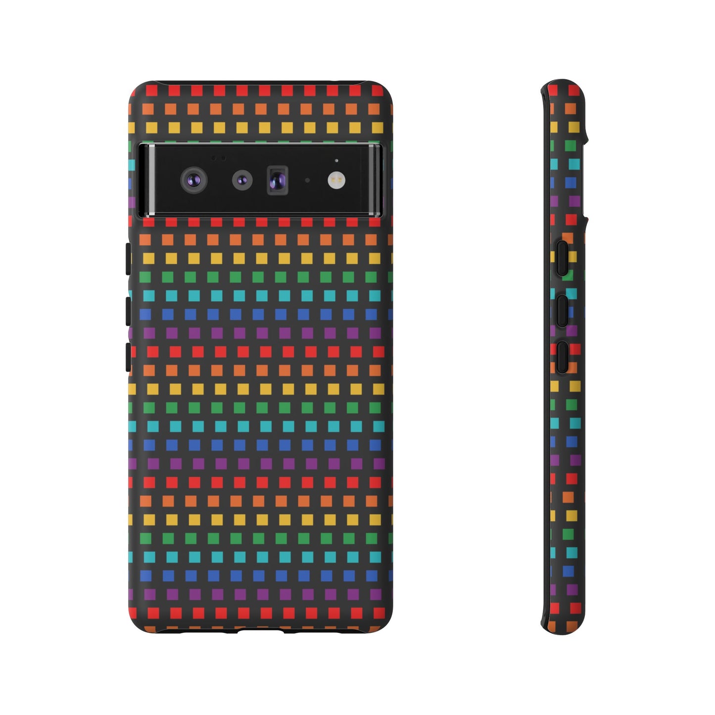 Rainbow Dots on Black - Tough Case