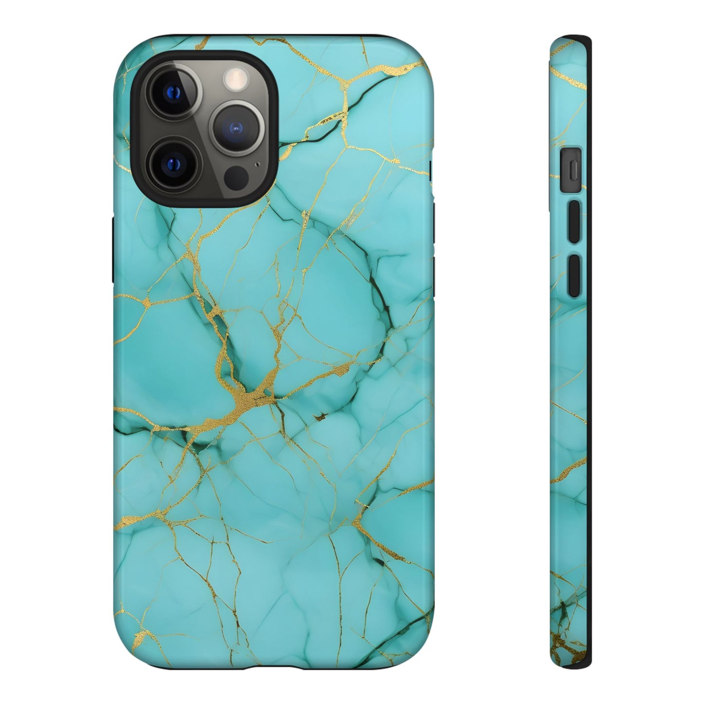 Teal Marble Tough Phone Case
