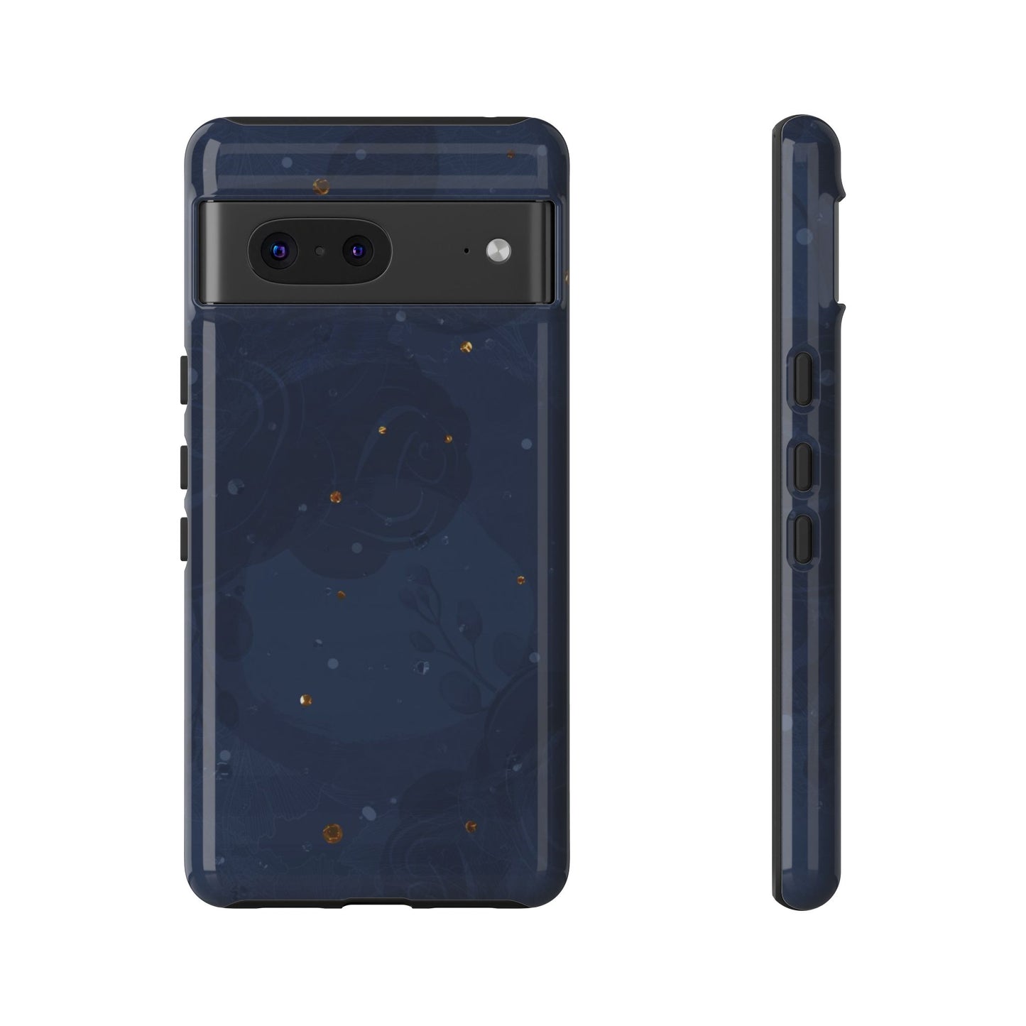 Subtle Navy Florals - Tough Phone Case