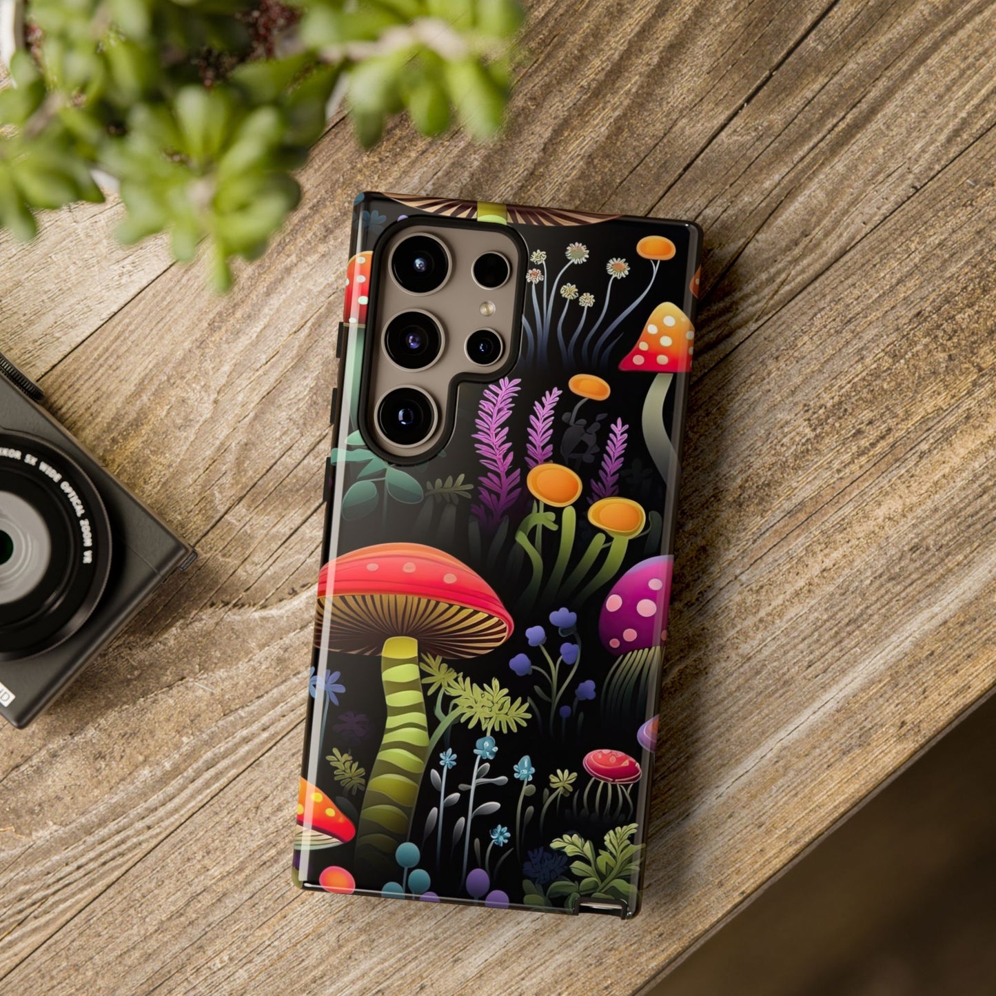 Dark Forest Mushrooms Tough Cell Phone Case