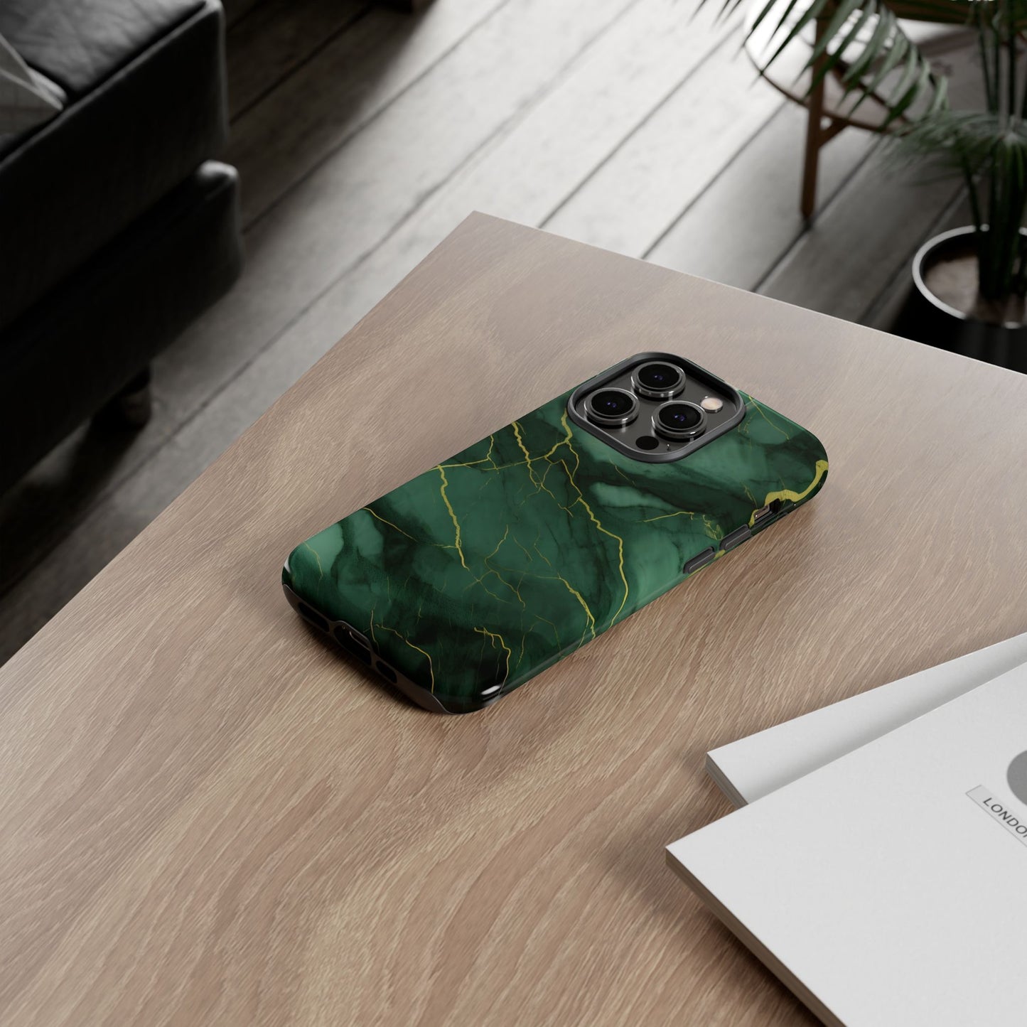 Hunter Green Marble - Tough Phone Case