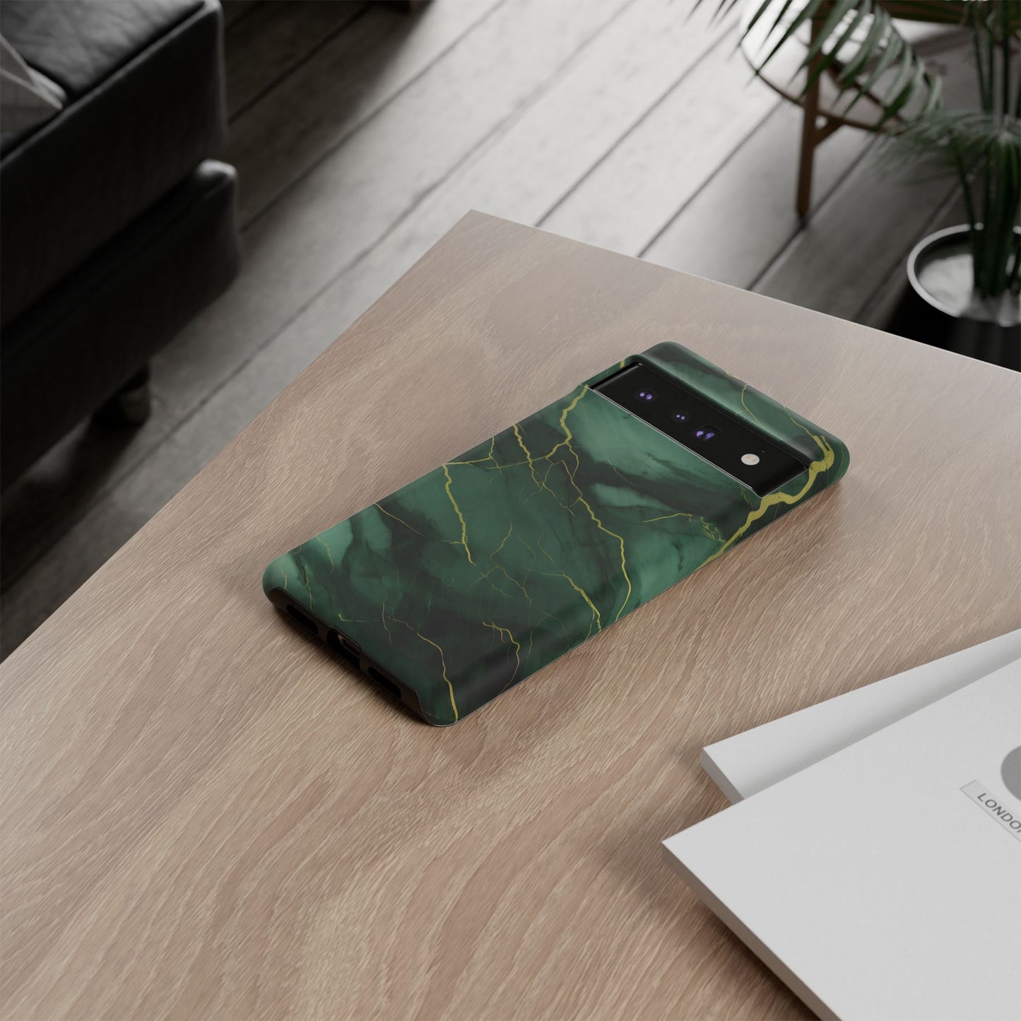 Hunter Green Marble - Tough Phone Case