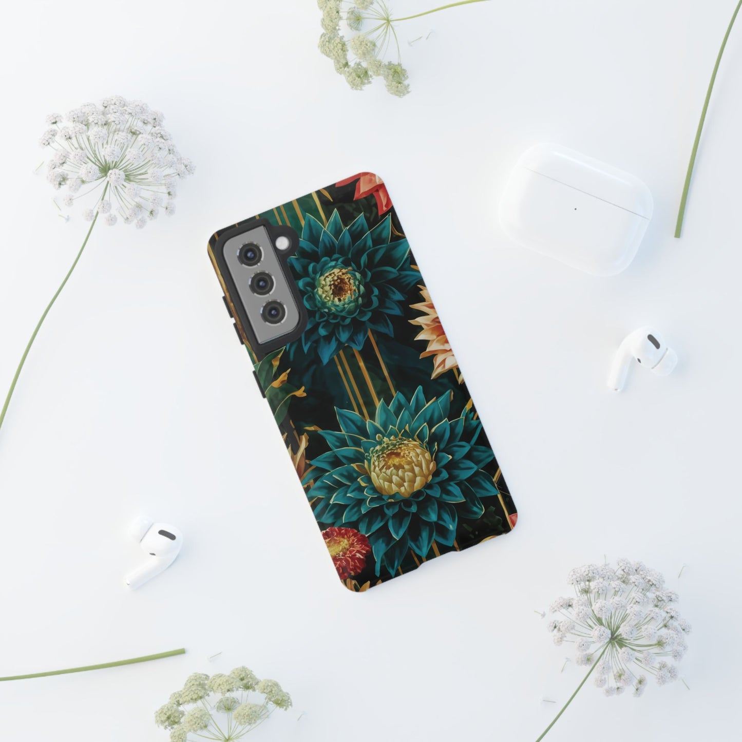 Bold Bloom Garden Tough Phone Case – Dramatic Florals for Statement-Makers