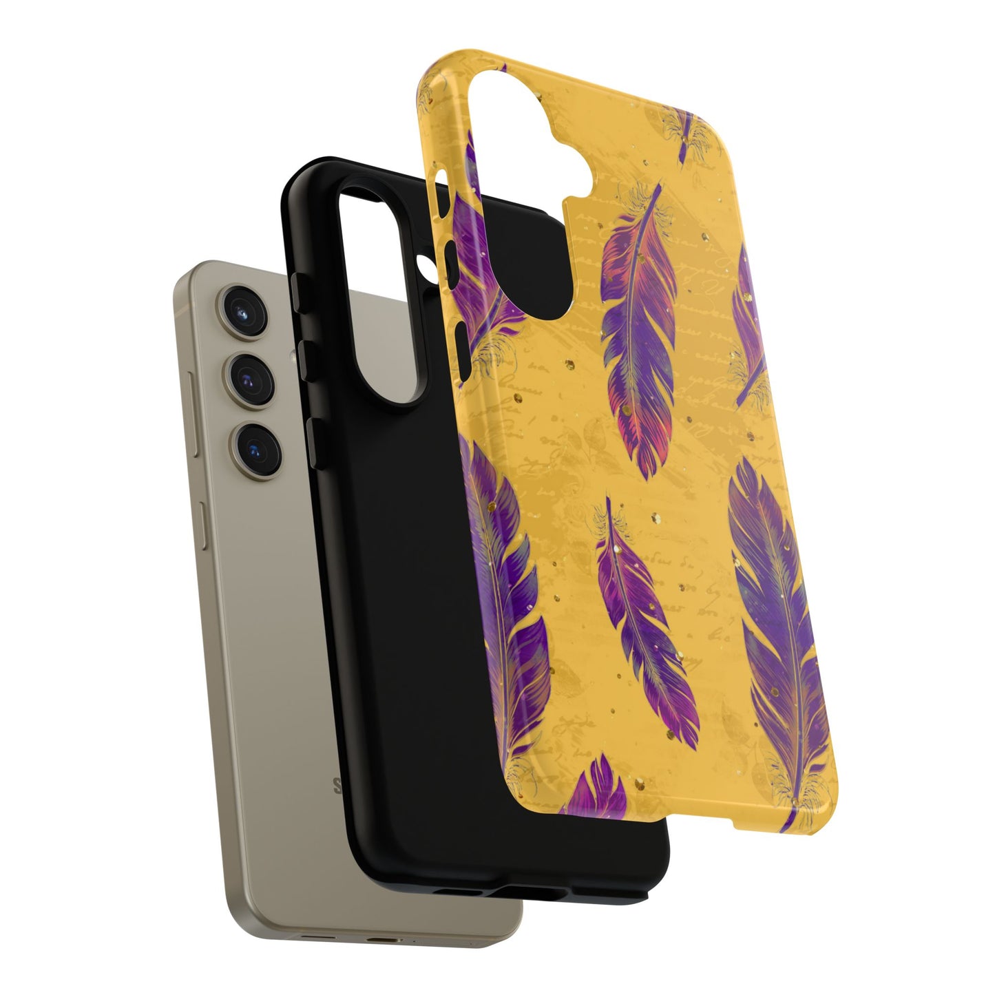 Purple Feathers - Tough Phone Case