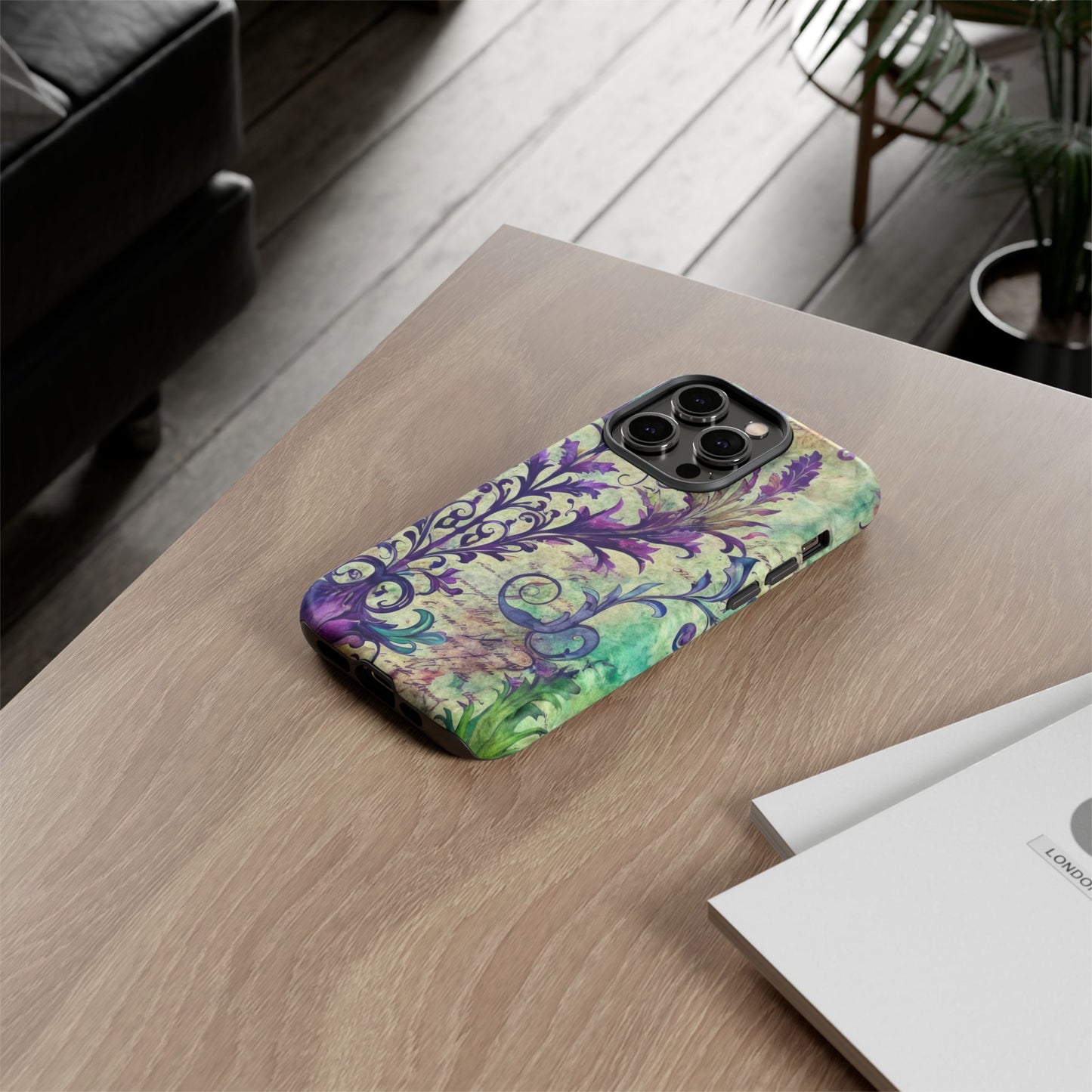 Purple Swirly Fun Tough Phone Case
