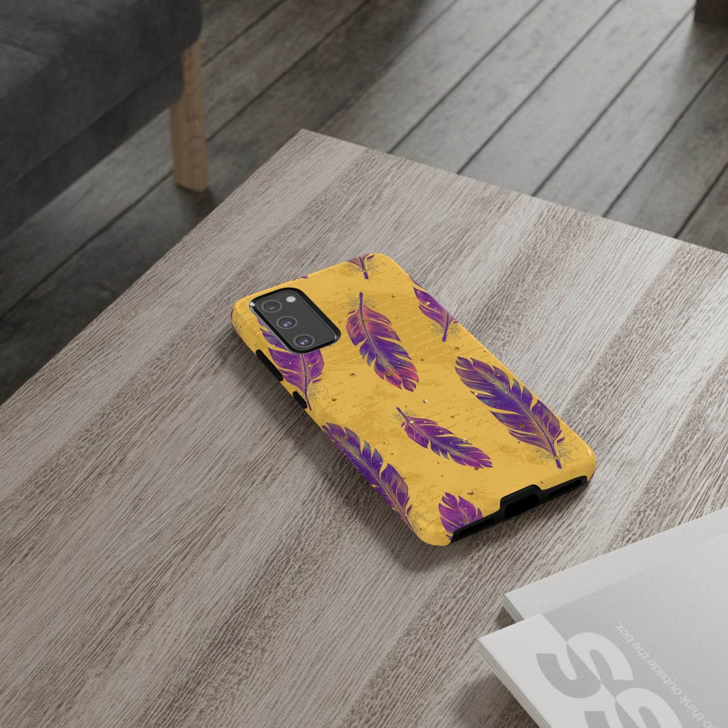 Purple Feathers - Tough Phone Case