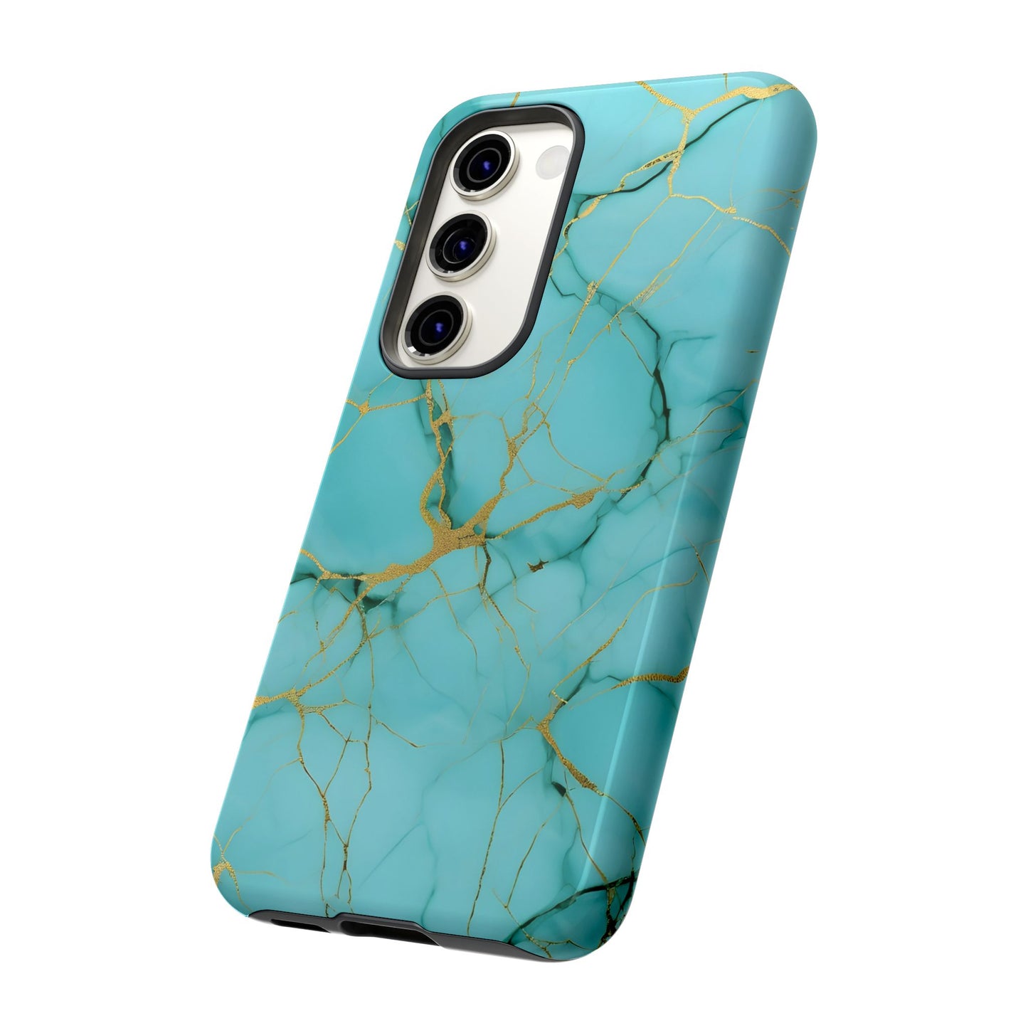 Teal Marble Tough Phone Case