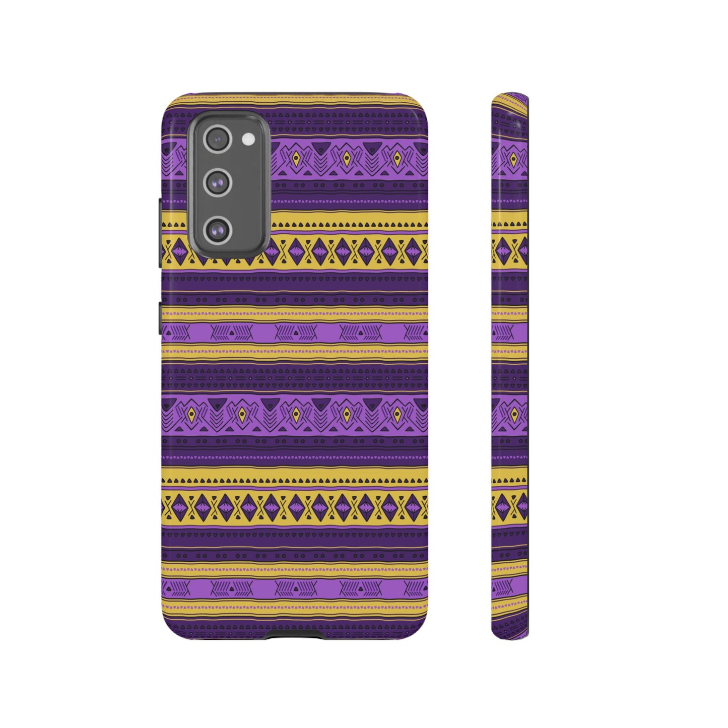 Purple & Yellow Stripes - Tough Phone Case