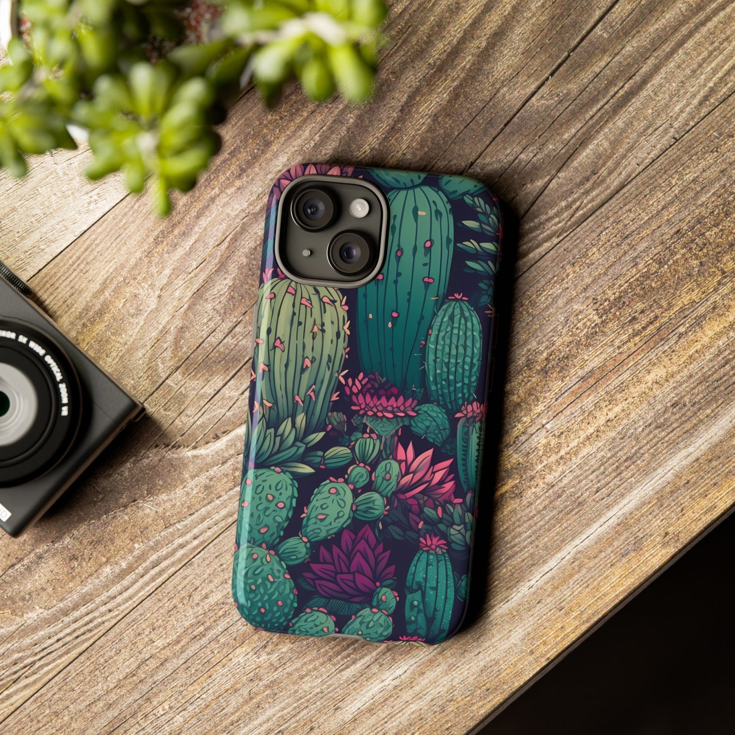 Succulent Garden Tough Phone Case – Bold & Stylish Protection for Plant Lovers