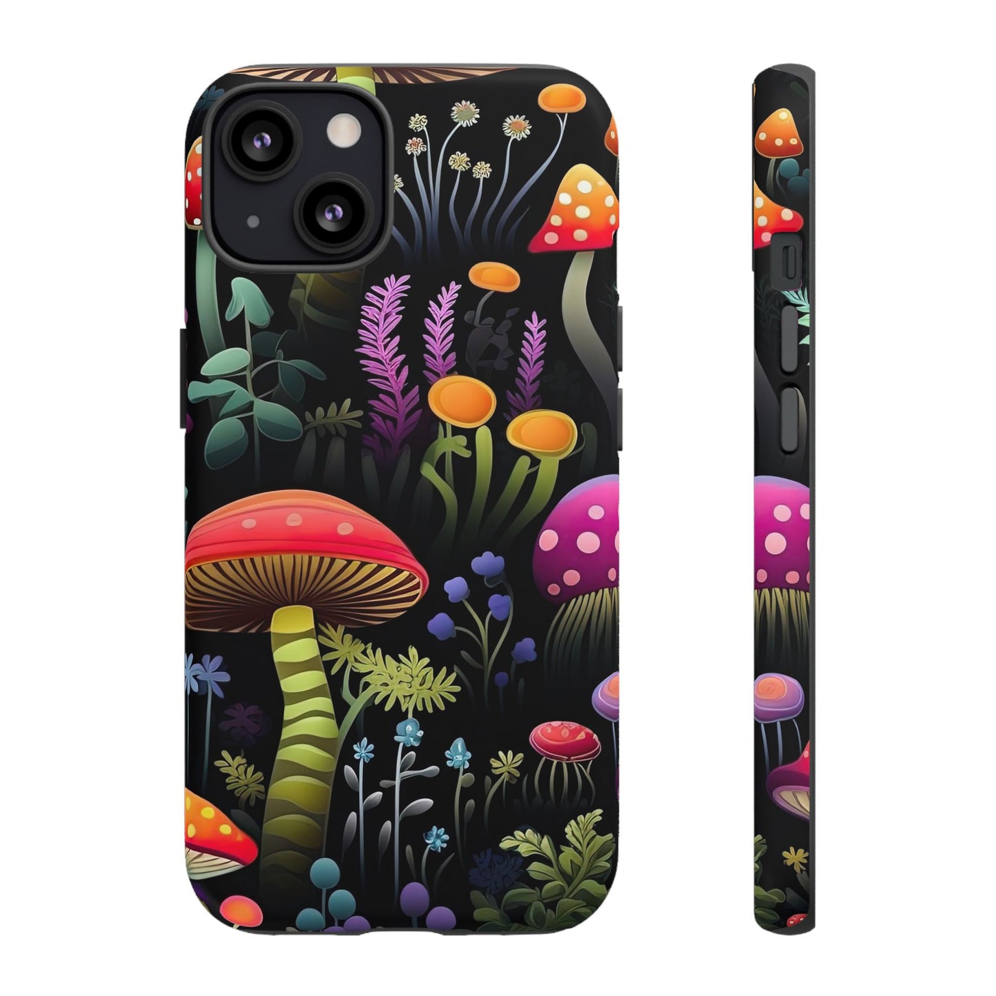 Dark Forest Mushrooms Tough Cell Phone Case