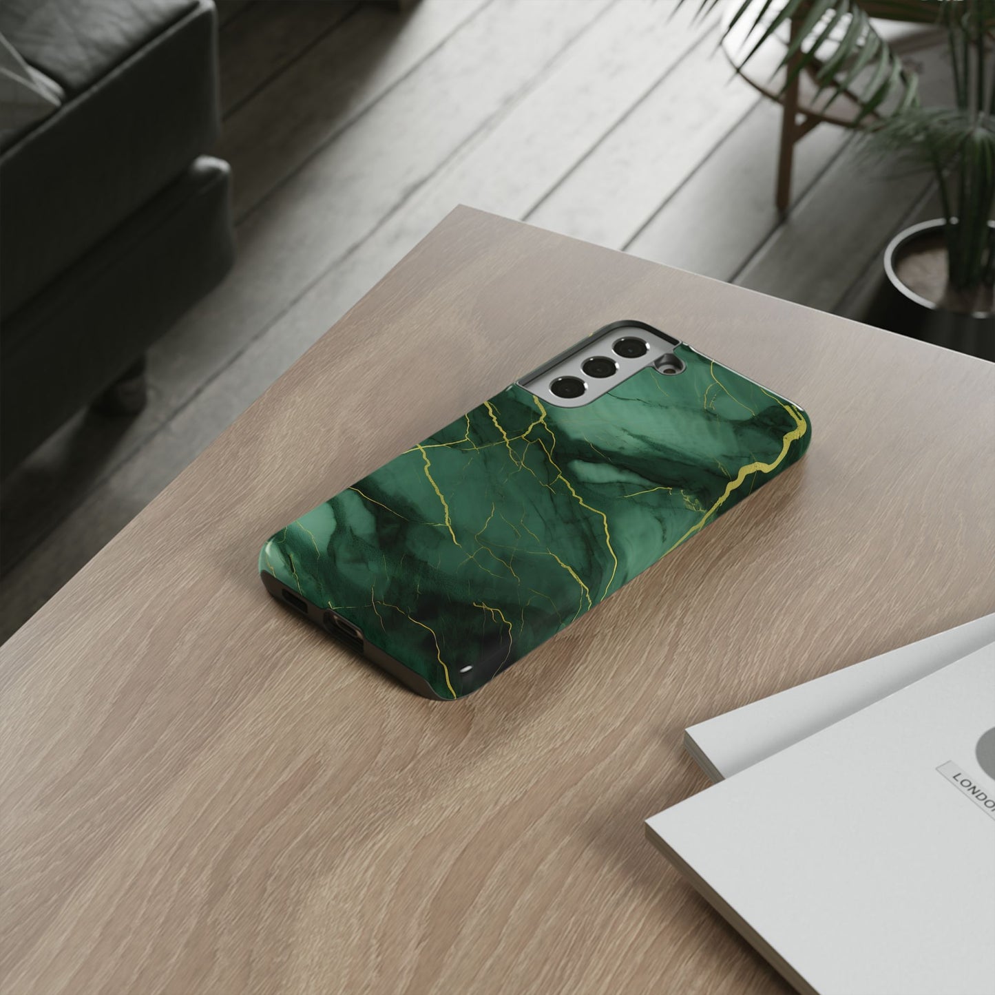 Hunter Green Marble - Tough Phone Case