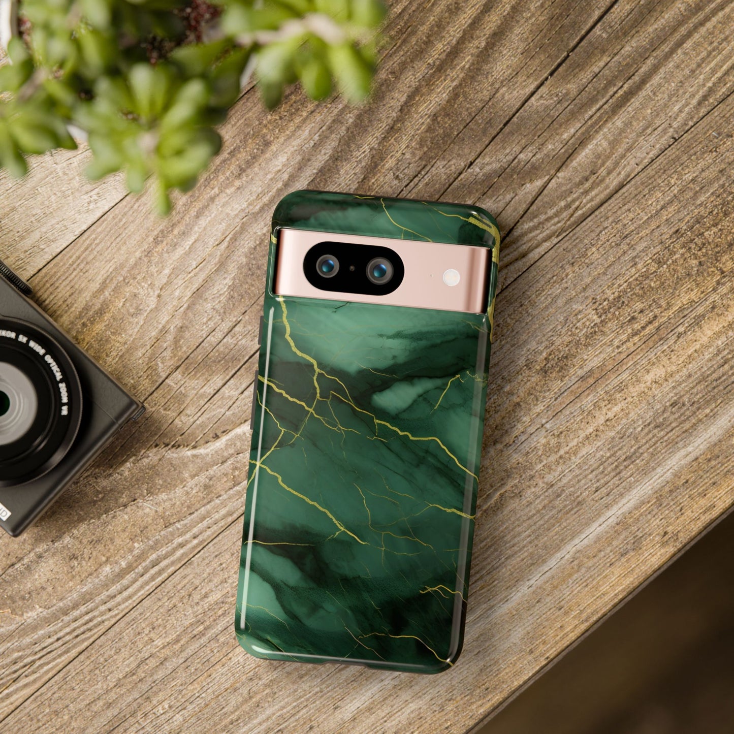 Hunter Green Marble - Tough Phone Case