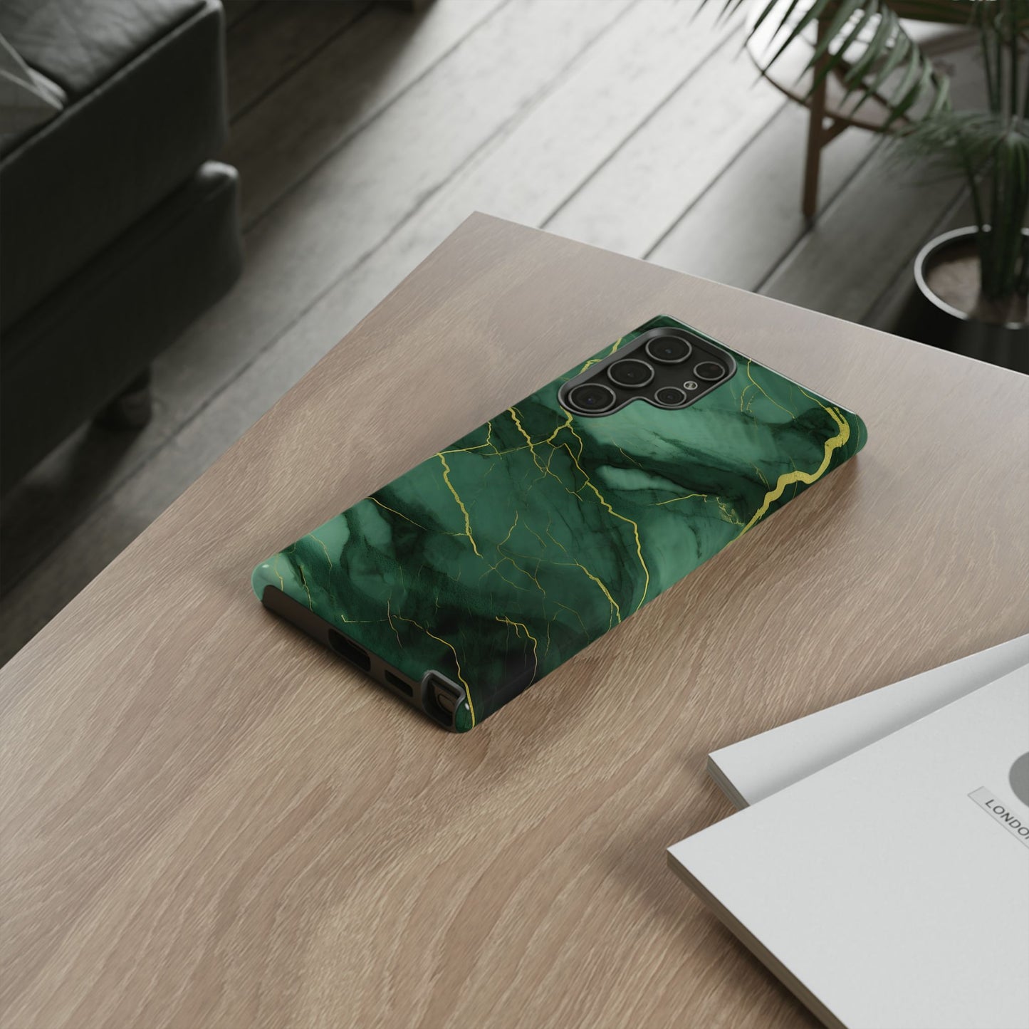 Hunter Green Marble - Tough Phone Case