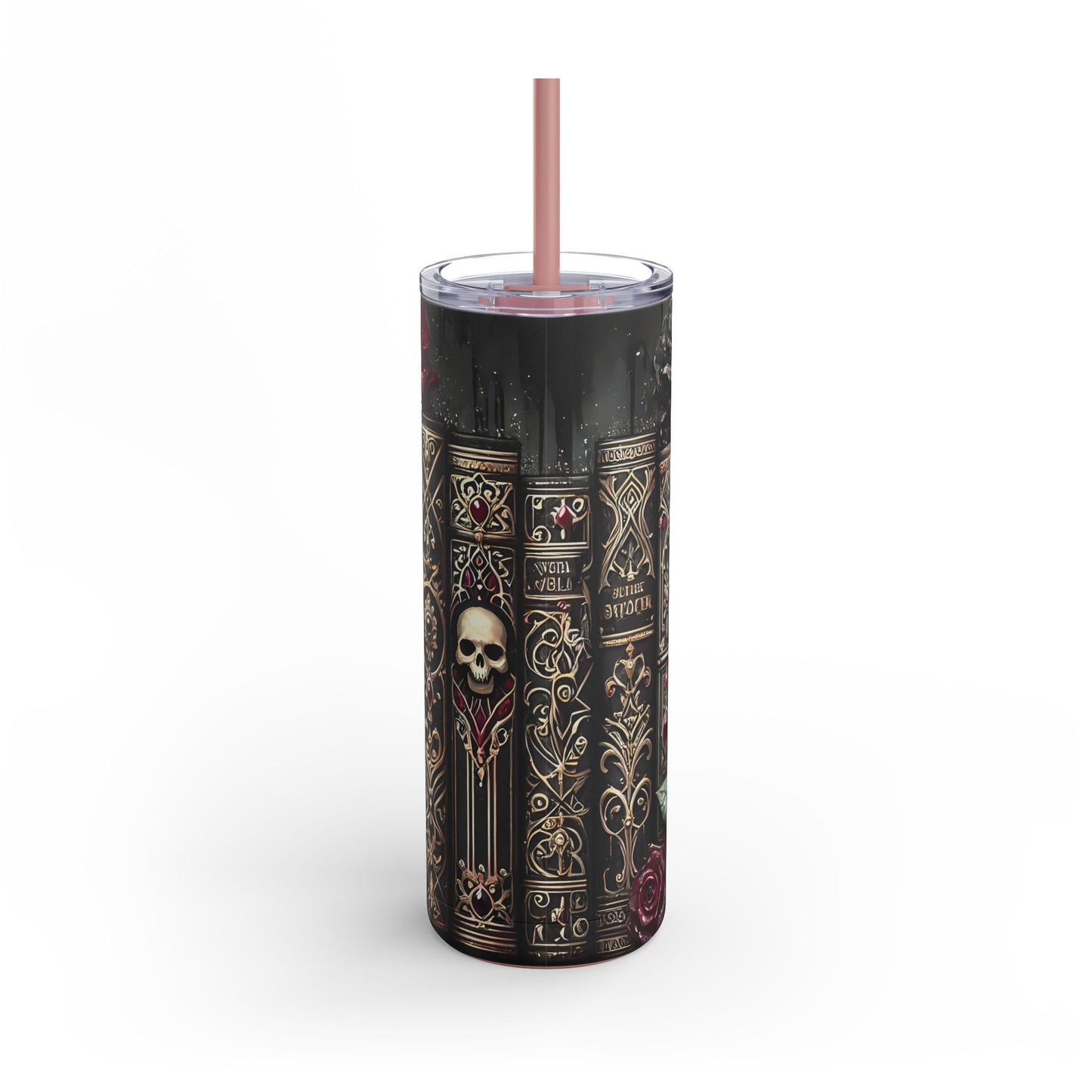 Book Lover Gift - I Prefer the Villain Skinny Tumbler | Dark Academia Matte 20oz Insulated Drinkware