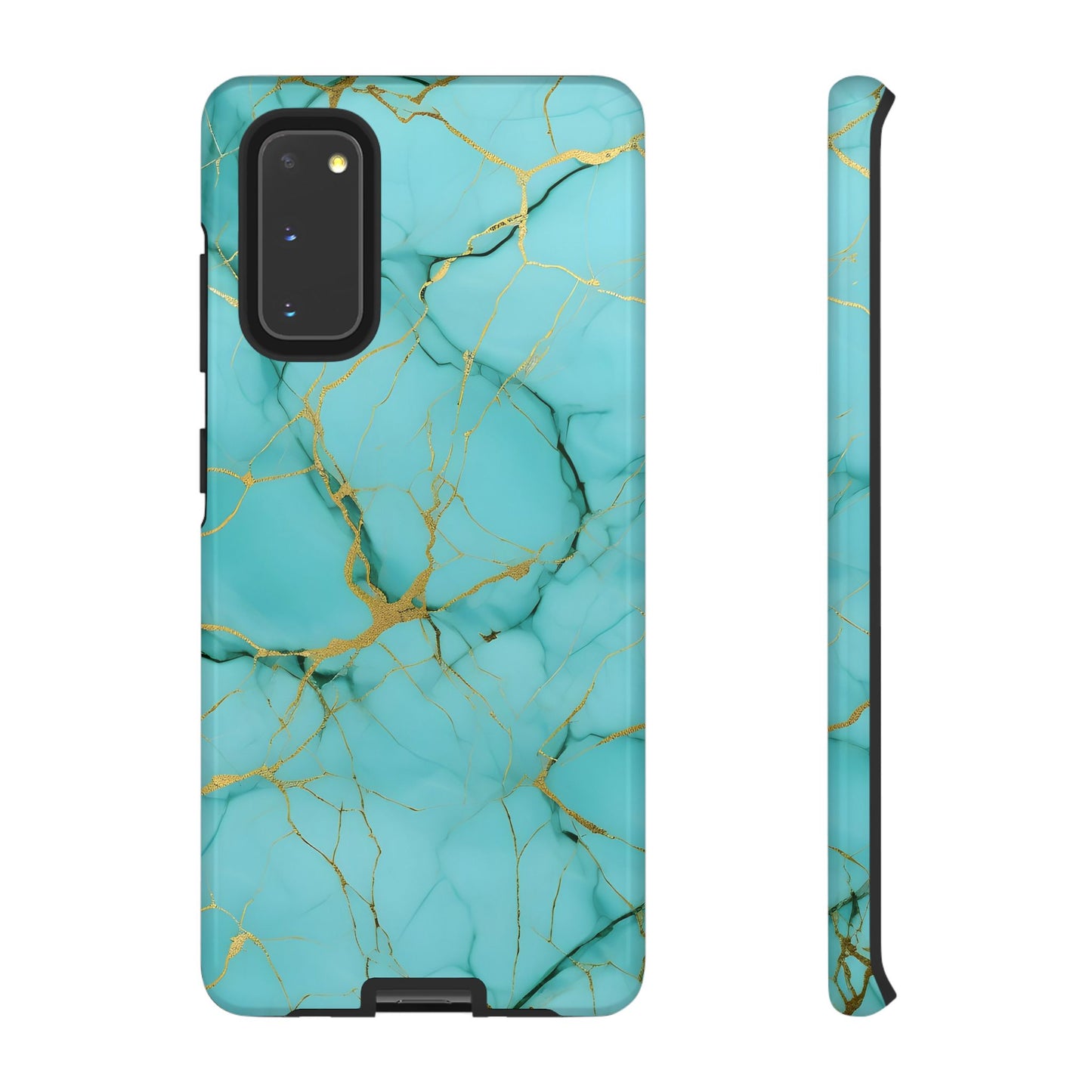 Teal Marble Tough Phone Case