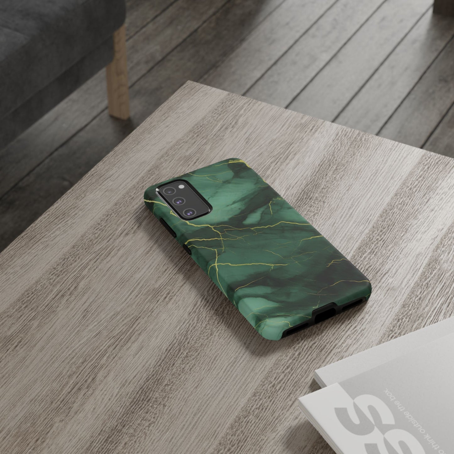 Hunter Green Marble - Tough Phone Case