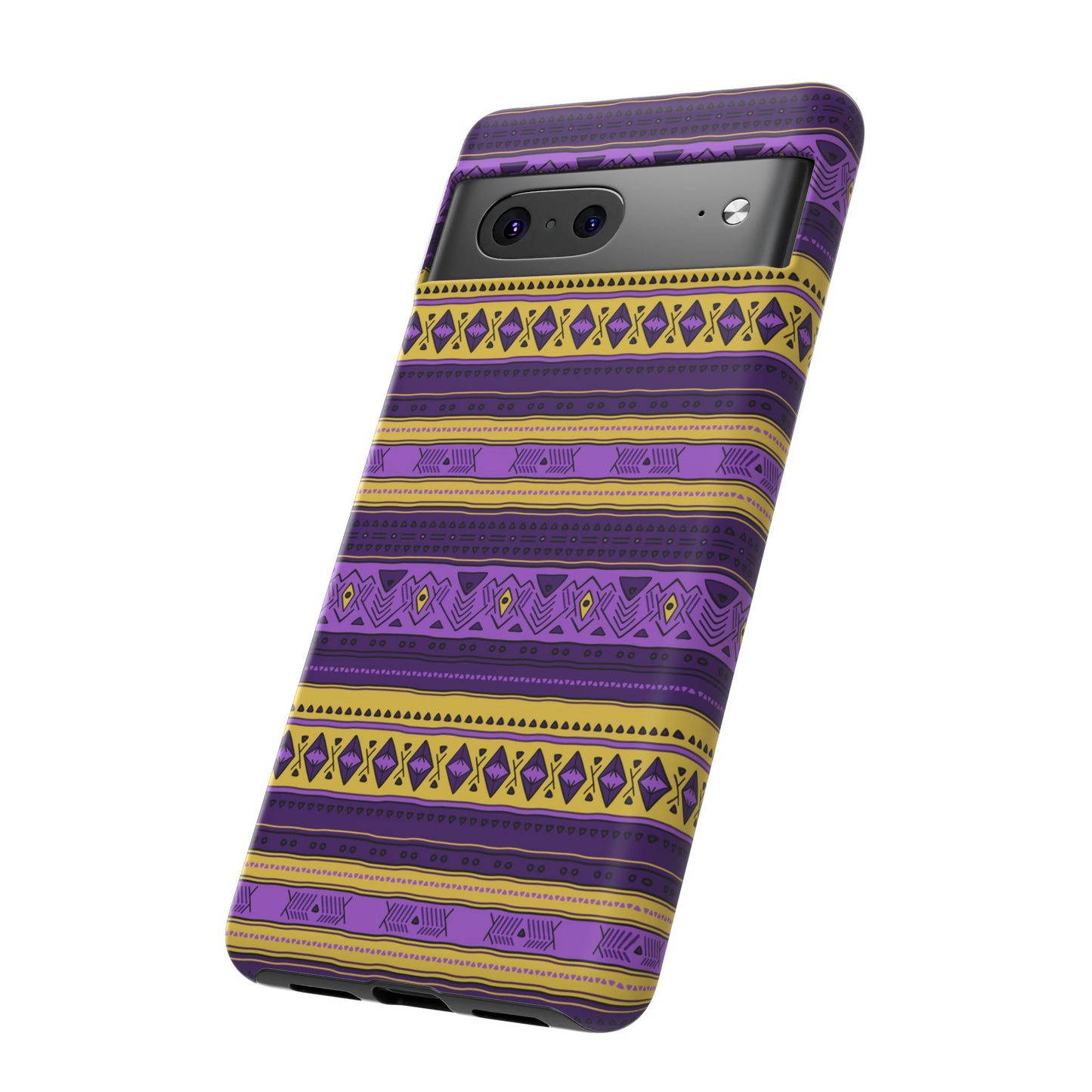 Purple & Yellow Stripes - Tough Phone Case