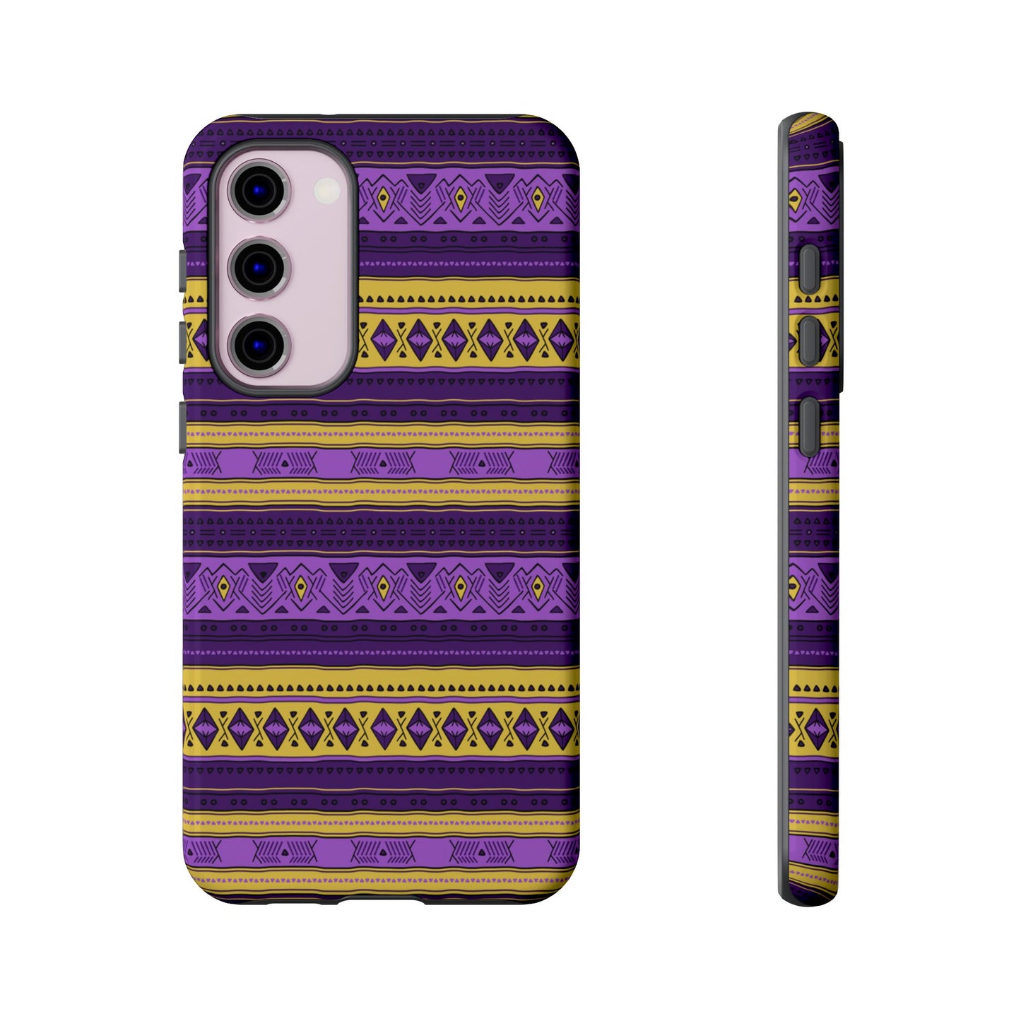 Purple & Yellow Stripes - Tough Phone Case