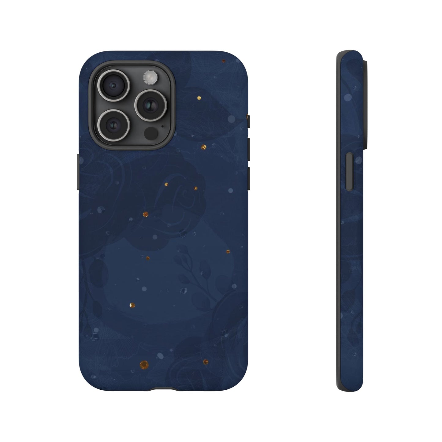 Subtle Navy Florals - Tough Phone Case