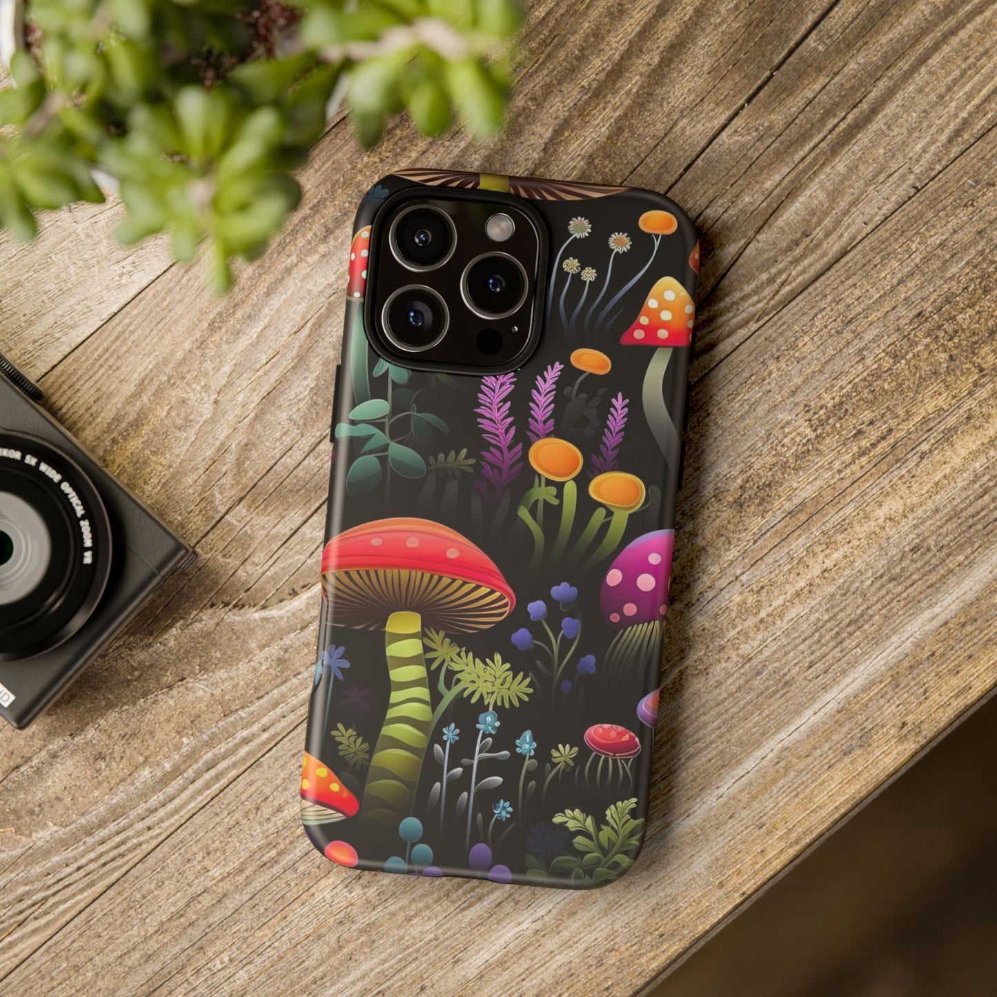 Dark Forest Mushrooms Tough Cell Phone Case