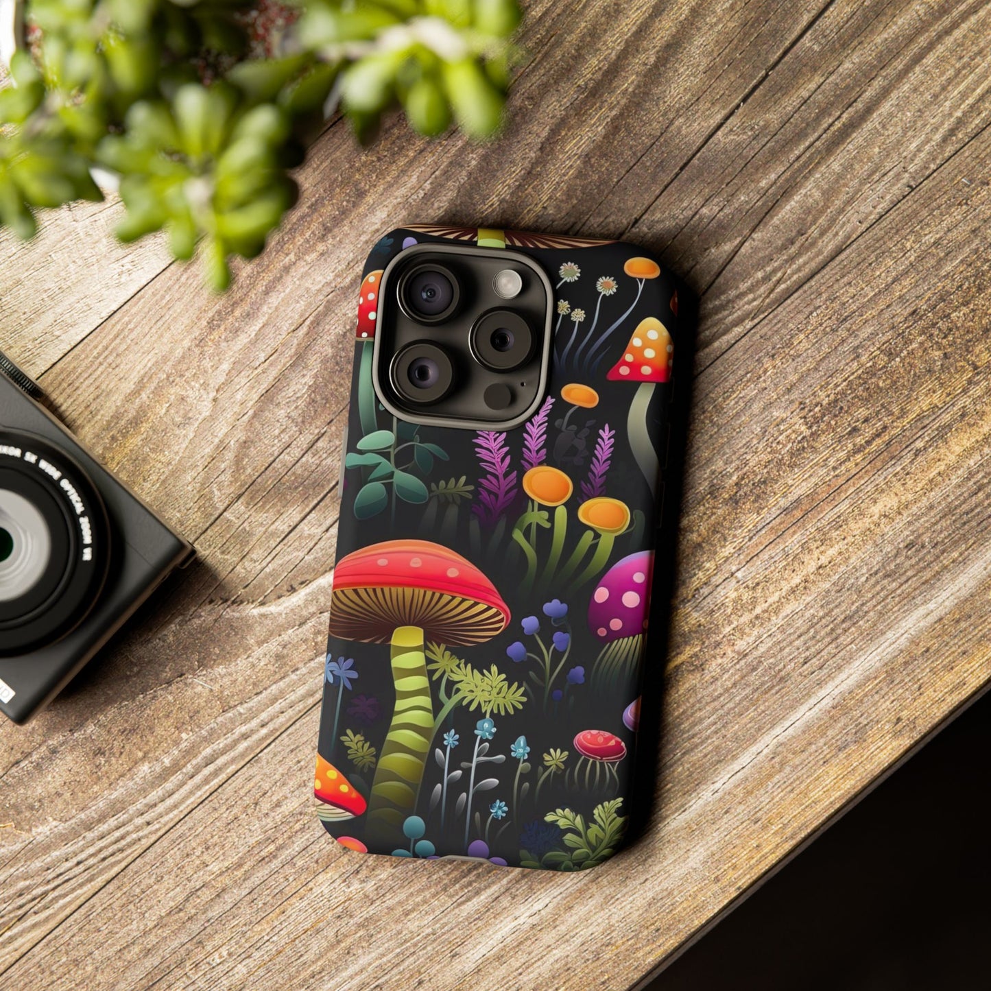 Dark Forest Mushrooms Tough Cell Phone Case