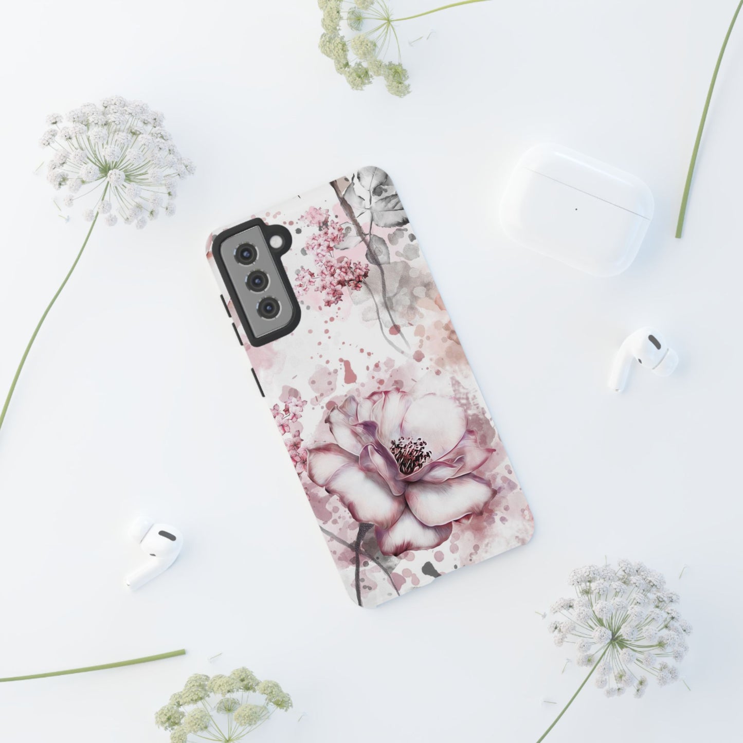Pale Pink Florals  - Tough Phone Case