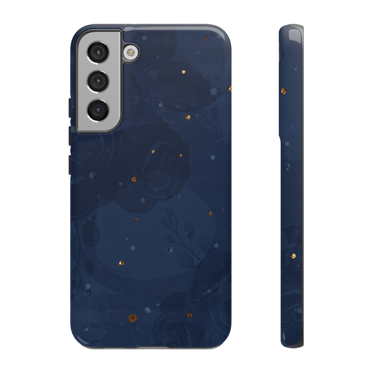 Subtle Navy Florals - Tough Phone Case