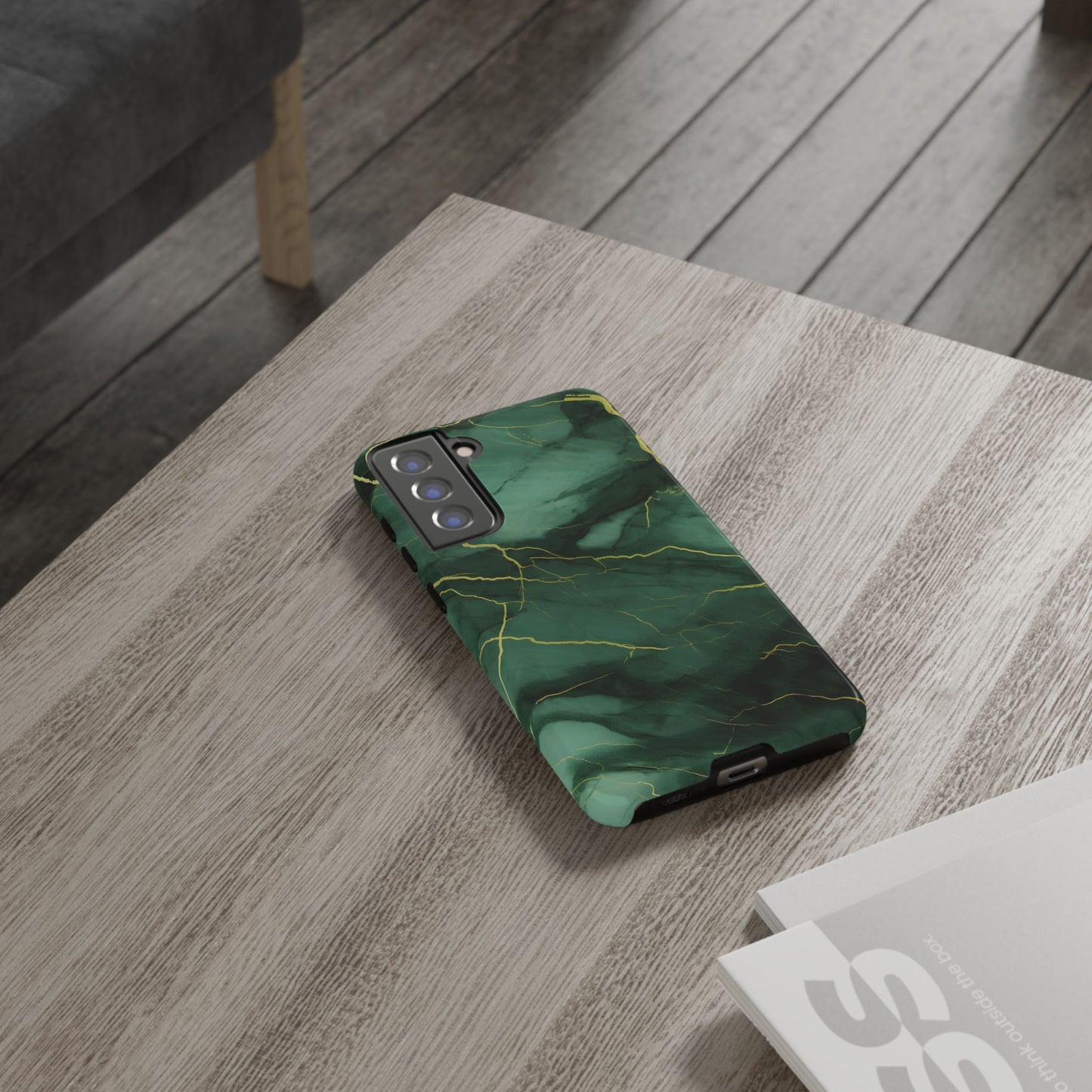 Hunter Green Marble - Tough Phone Case