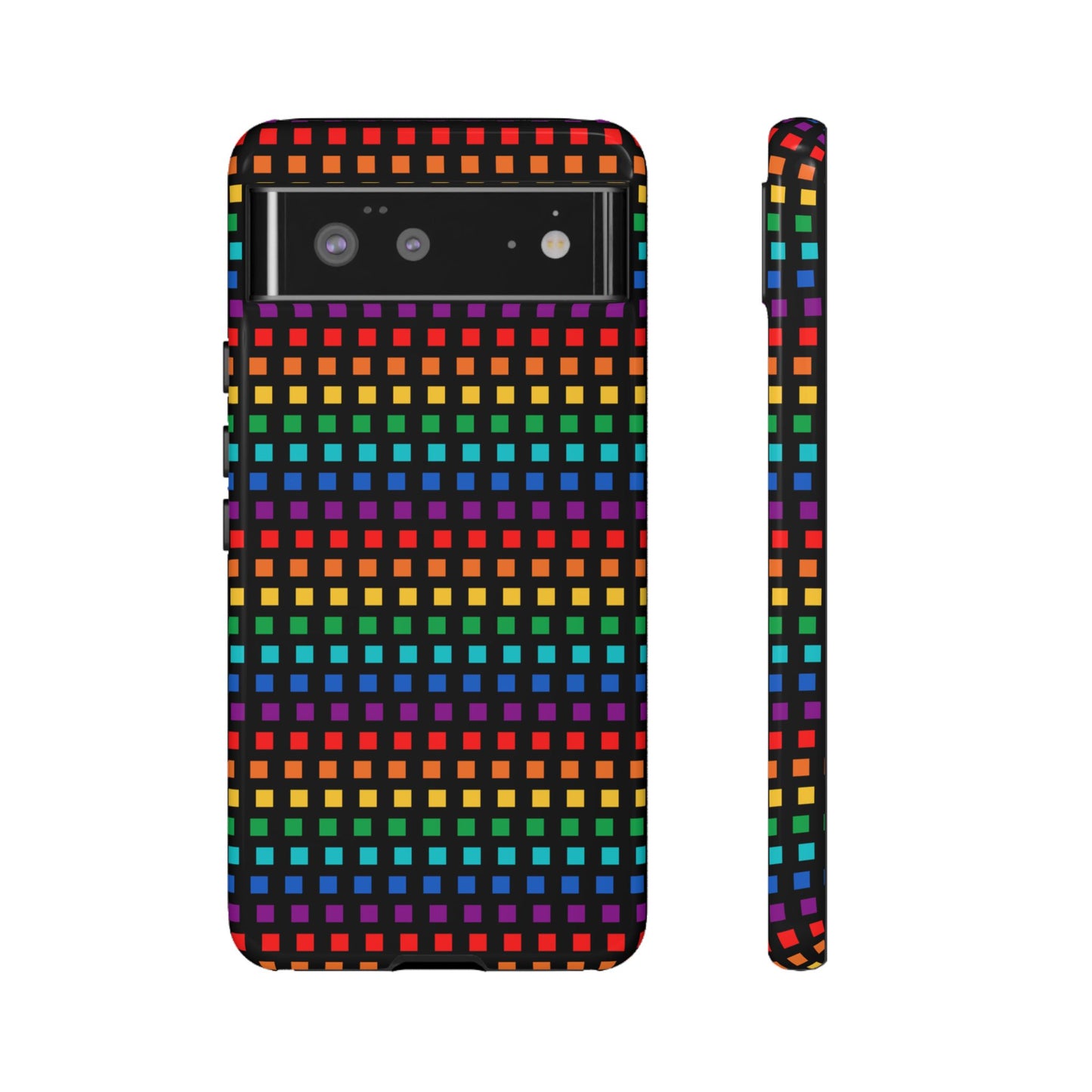 Rainbow Dots on Black - Tough Case
