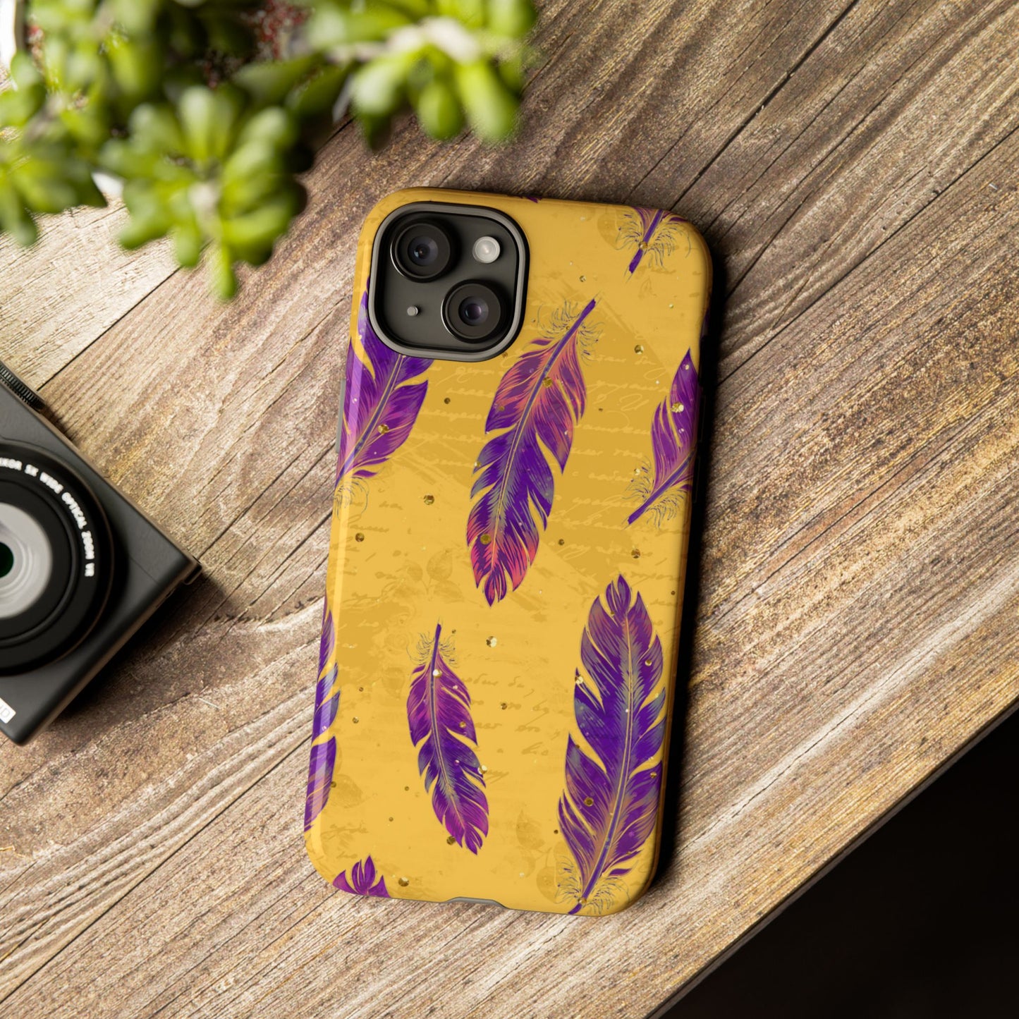 Purple Feathers - Tough Phone Case