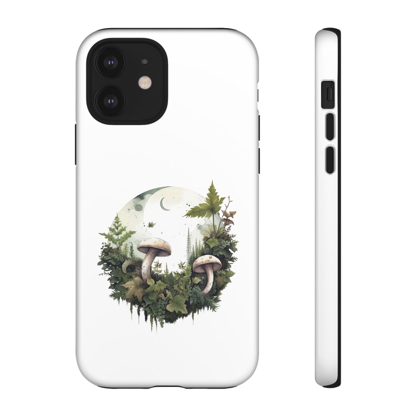 Moonlit Mushroom Tough Phone Case – Minimalist Forest Magic