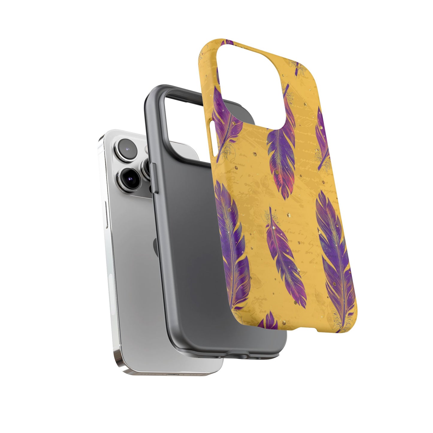 Purple Feathers - Tough Phone Case