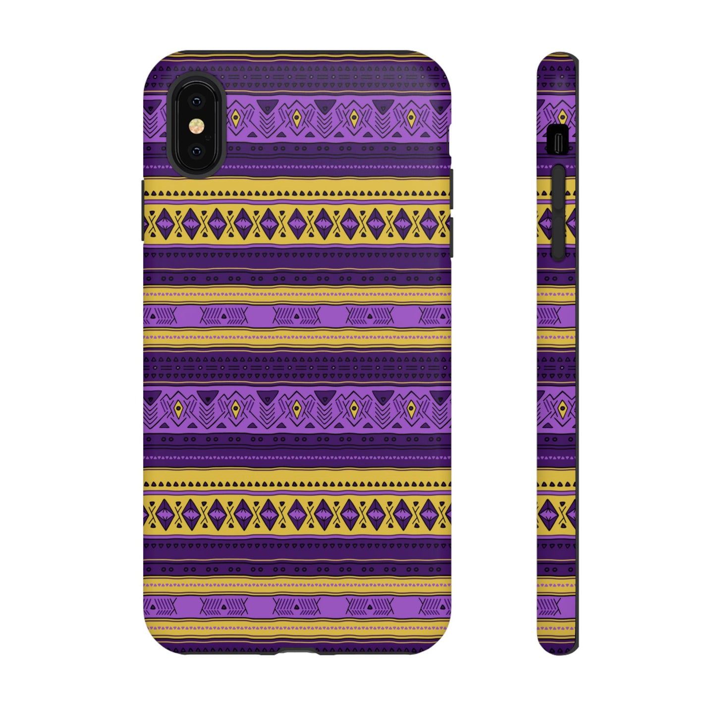Purple & Yellow Stripes - Tough Phone Case
