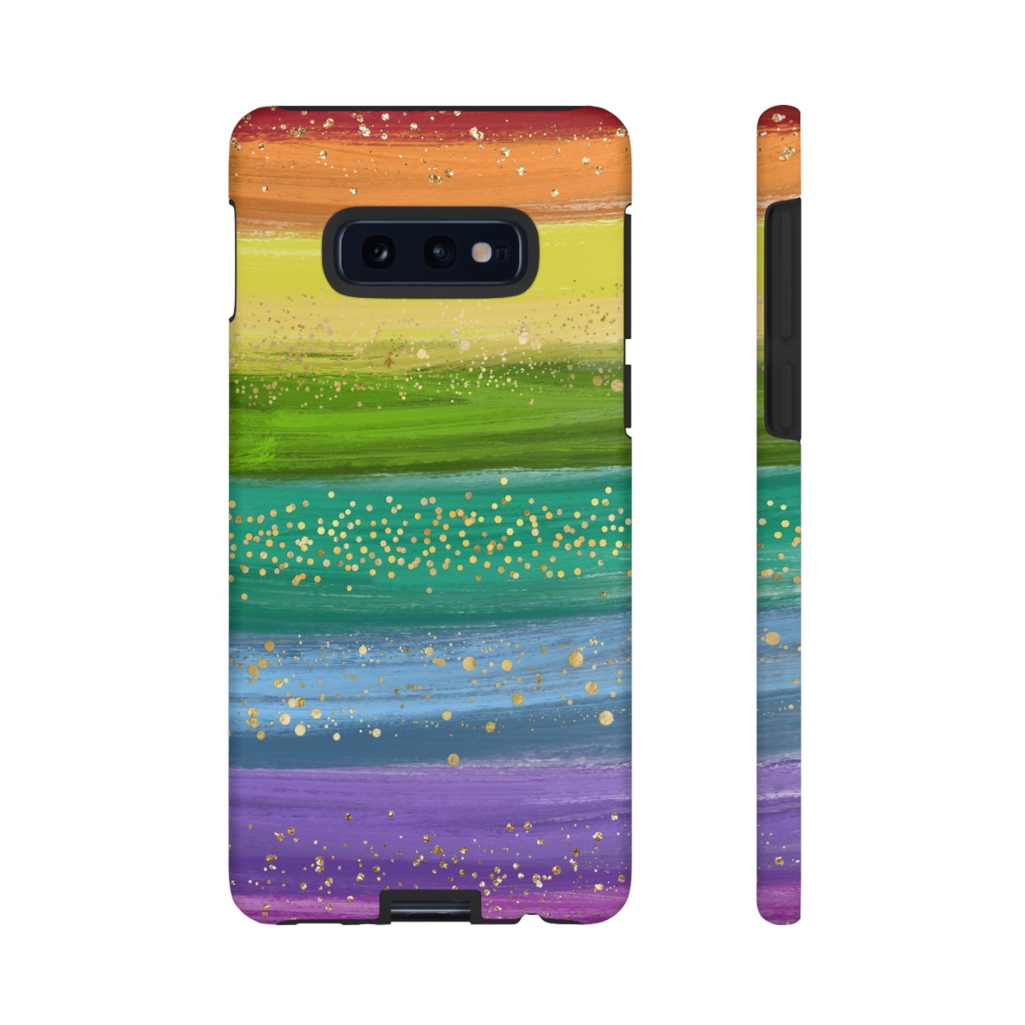 Rainbow Glitter Brush Strokes - Tough Case