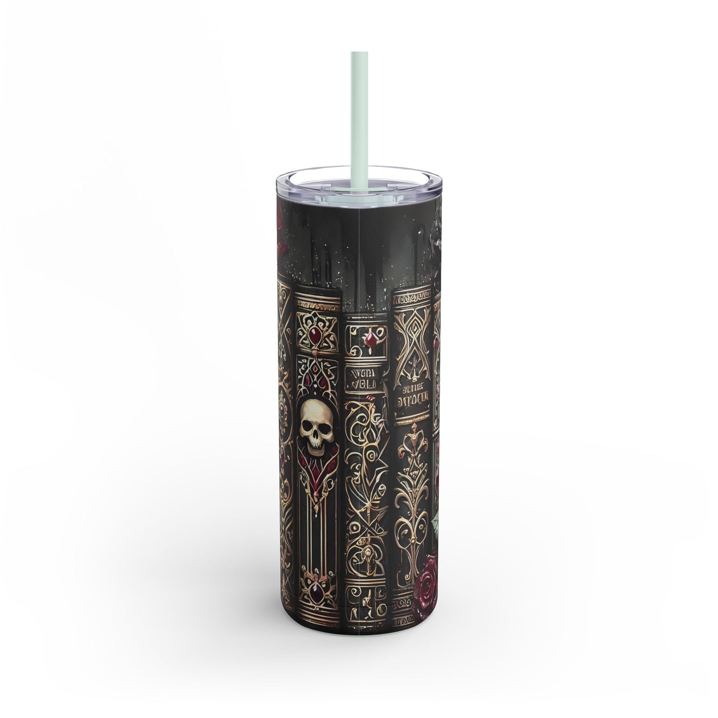 Book Lover Gift - I Prefer the Villain Skinny Tumbler | Dark Academia Matte 20oz Insulated Drinkware