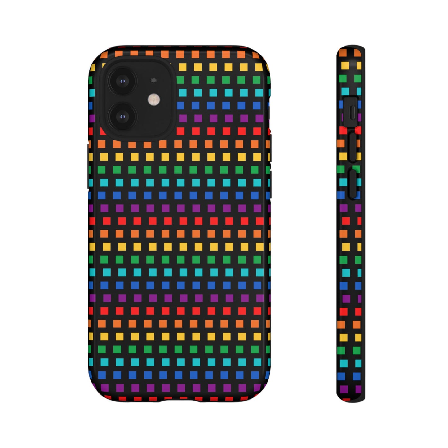 Rainbow Dots on Black - Tough Case
