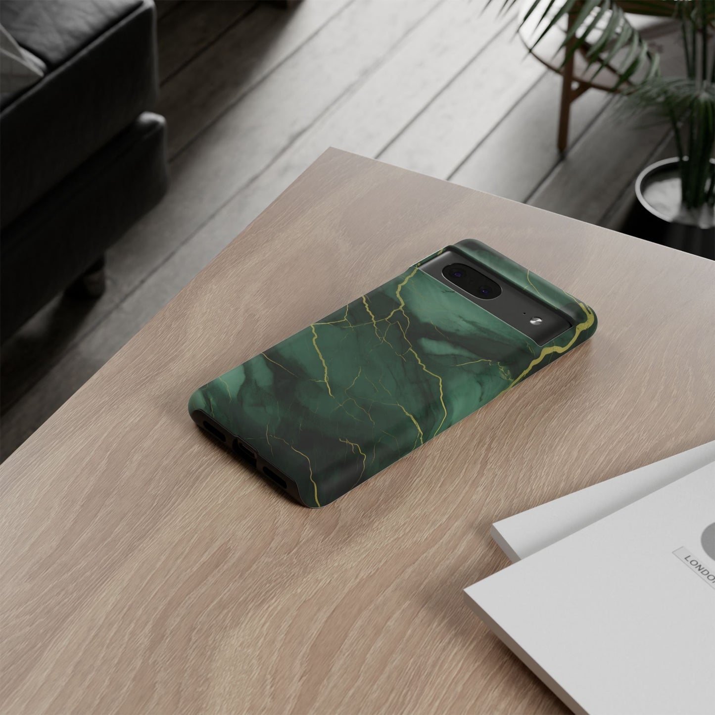 Hunter Green Marble - Tough Phone Case