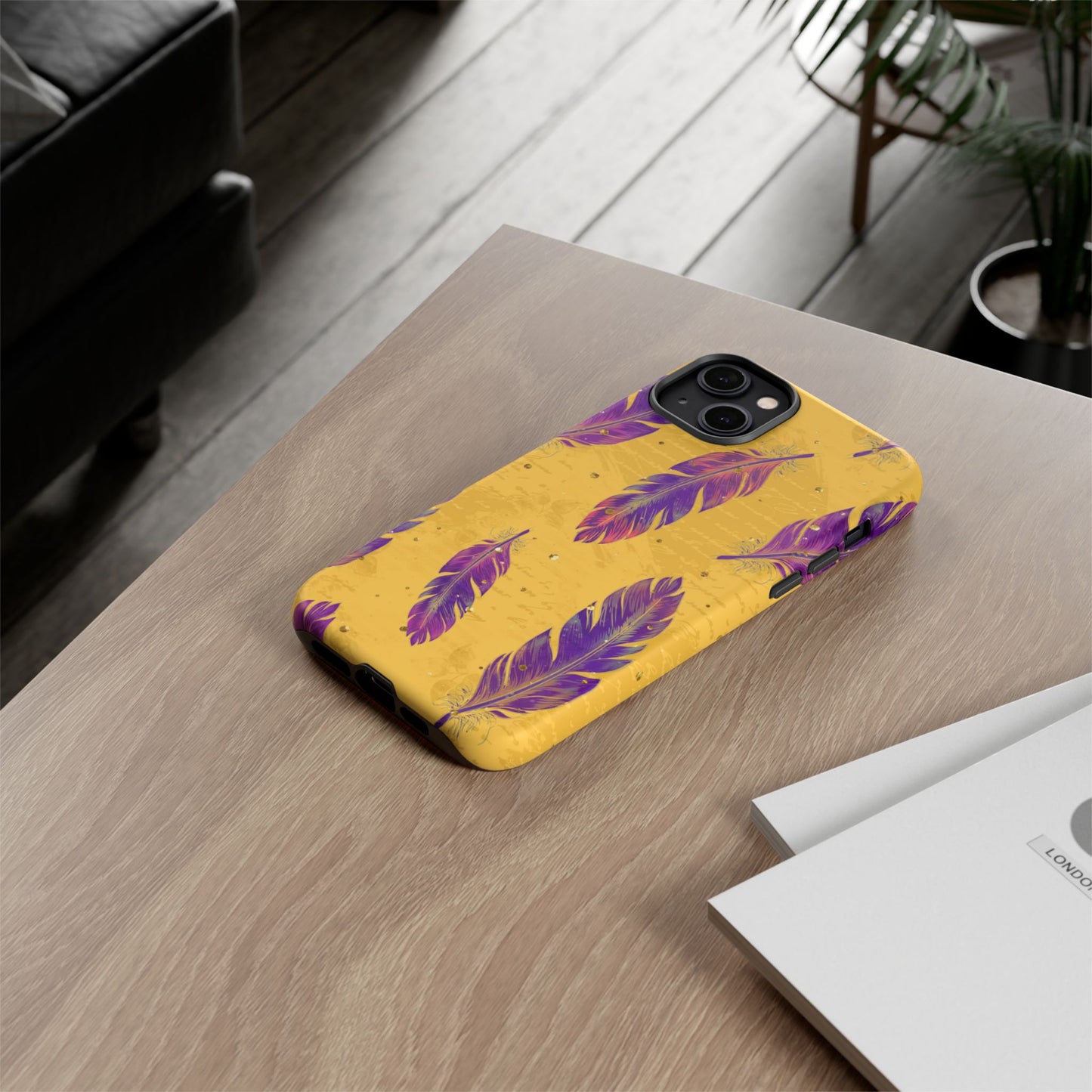 Purple Feathers - Tough Phone Case